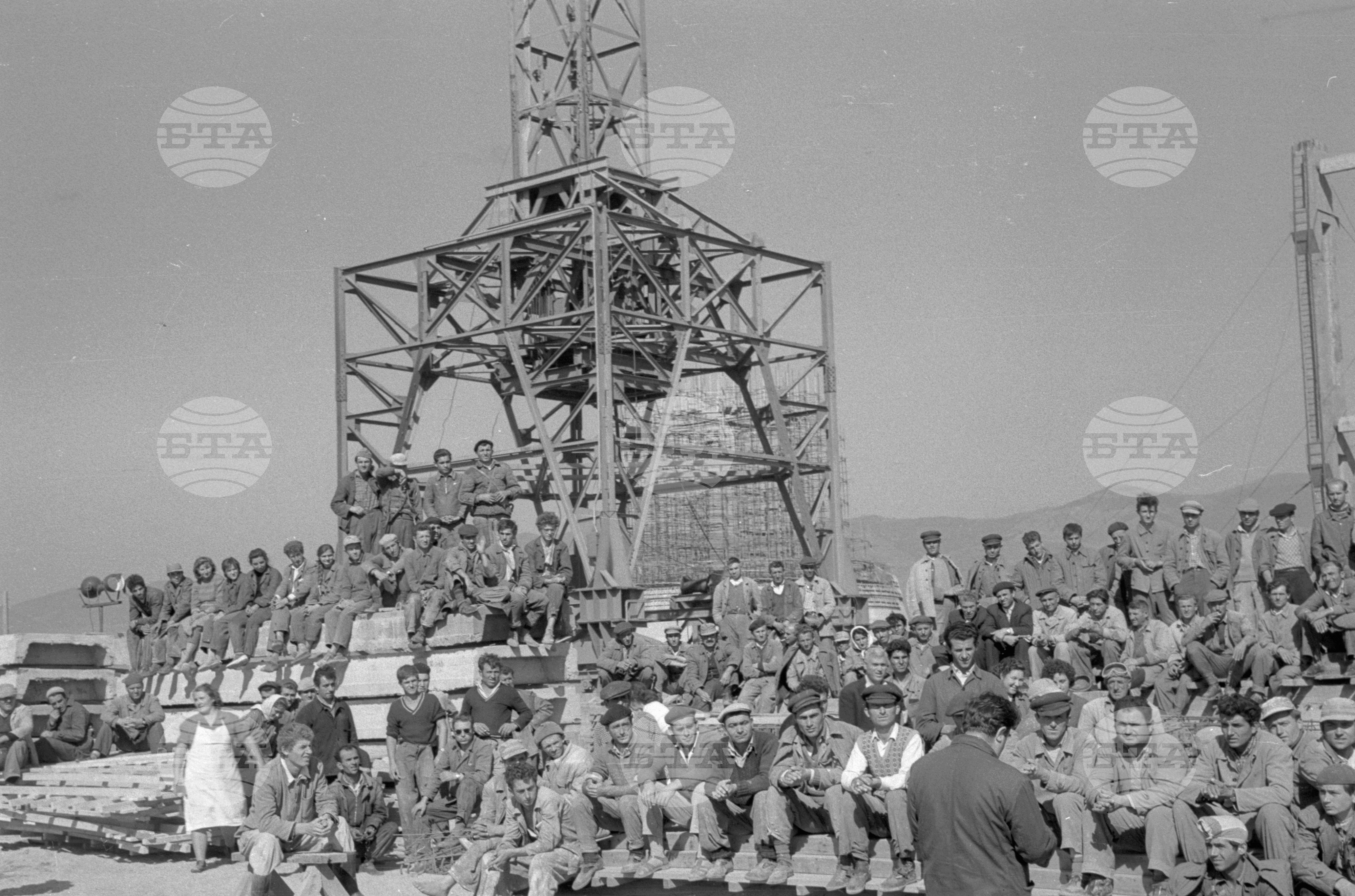 На строежа на Кремиковския металургичен комбинат - 1961 година