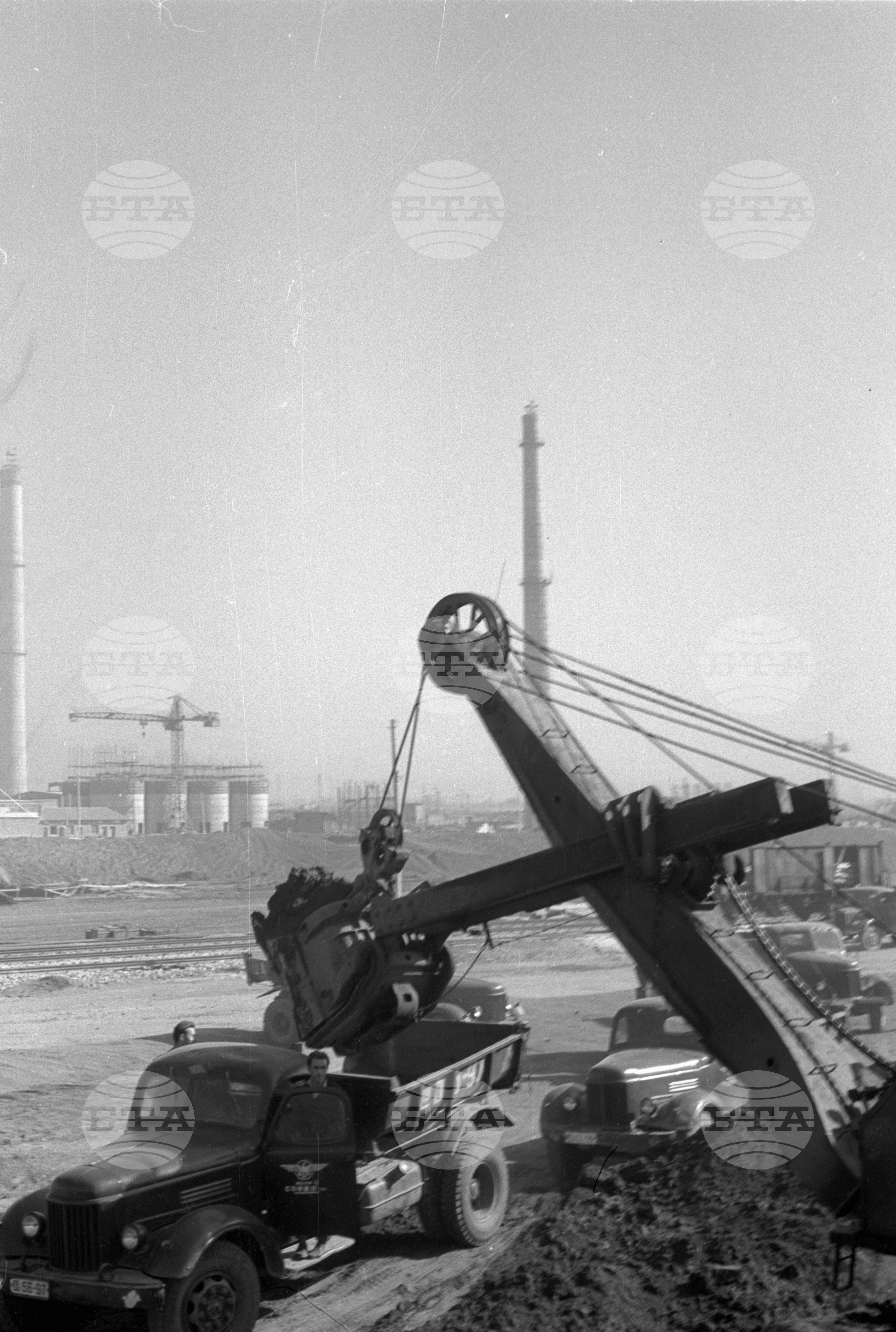 На строежа на Кремиковския металургичен комбинат - 1961 година
