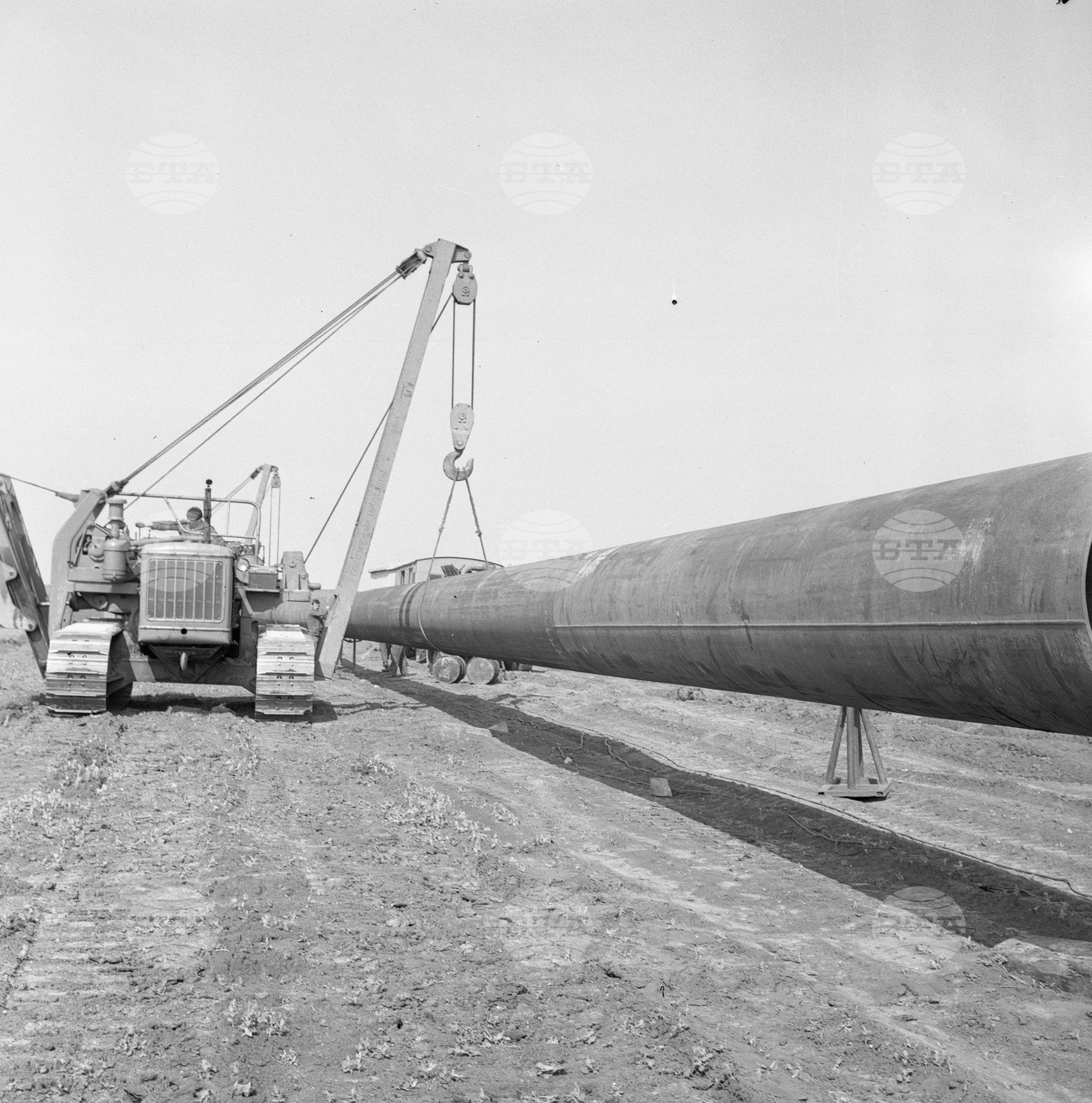 На строежа на газопровода СССР (Съюз на съветските социалистически републики) - НРБ (Народна Република България)