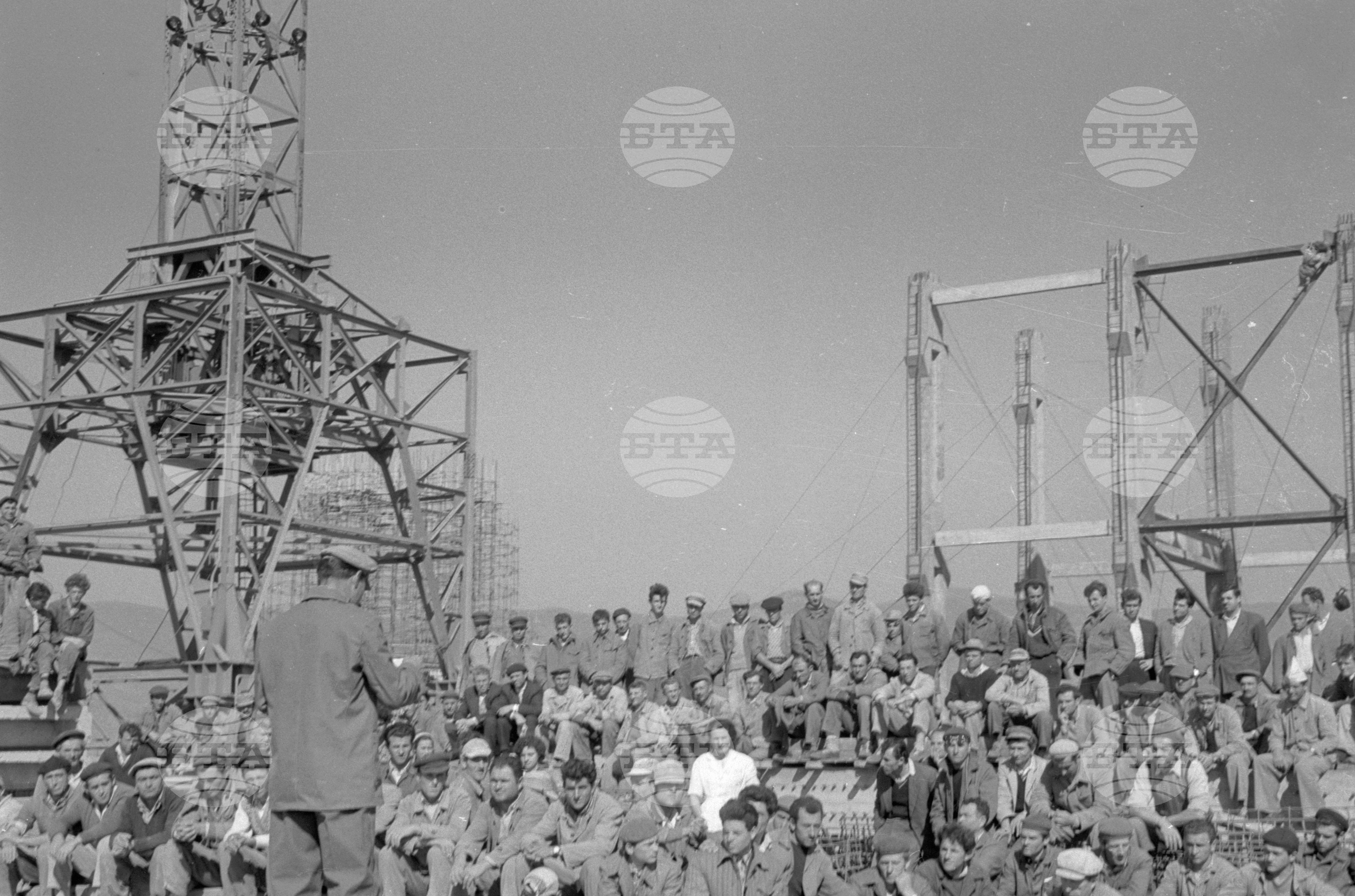 На строежа на Кремиковския металургичен комбинат - 1961 година
