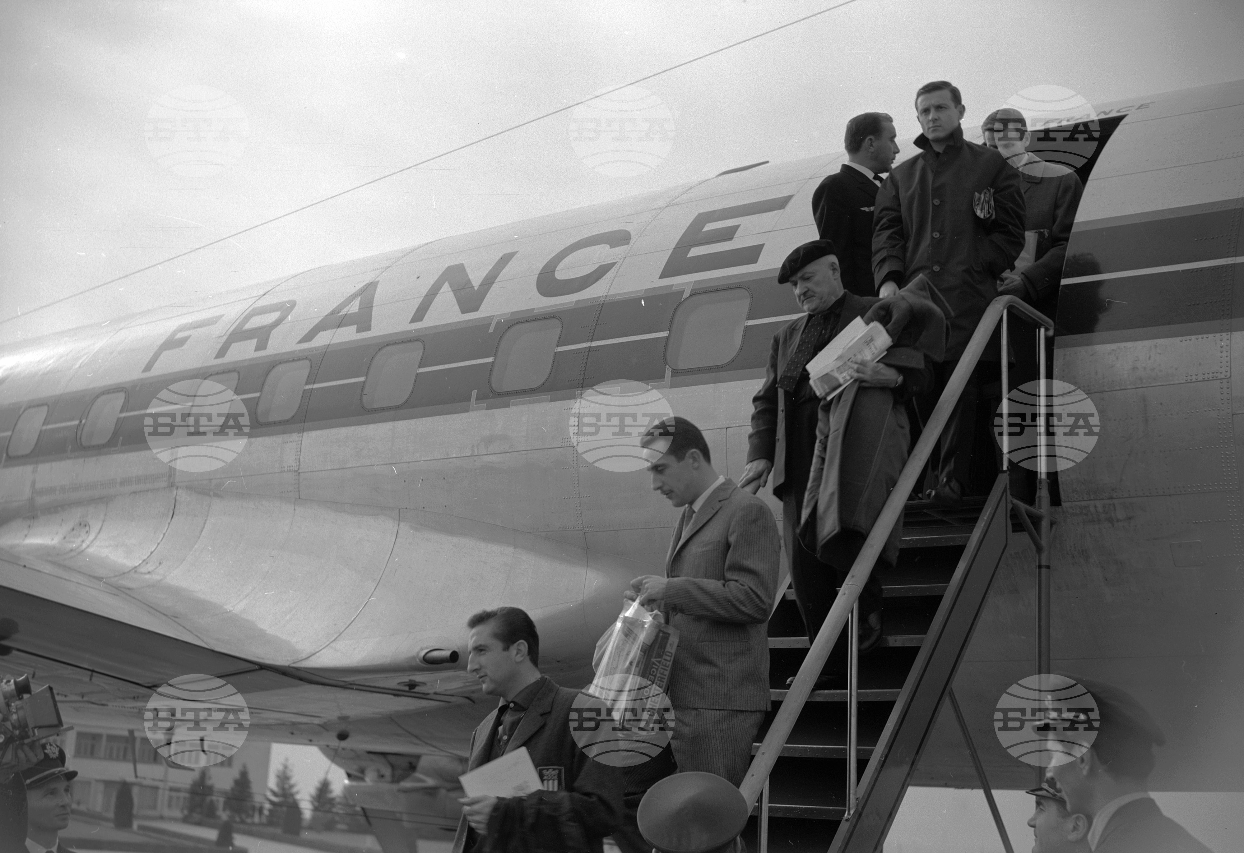 Посрещане на Френския национален футболен отбор на аерогара София