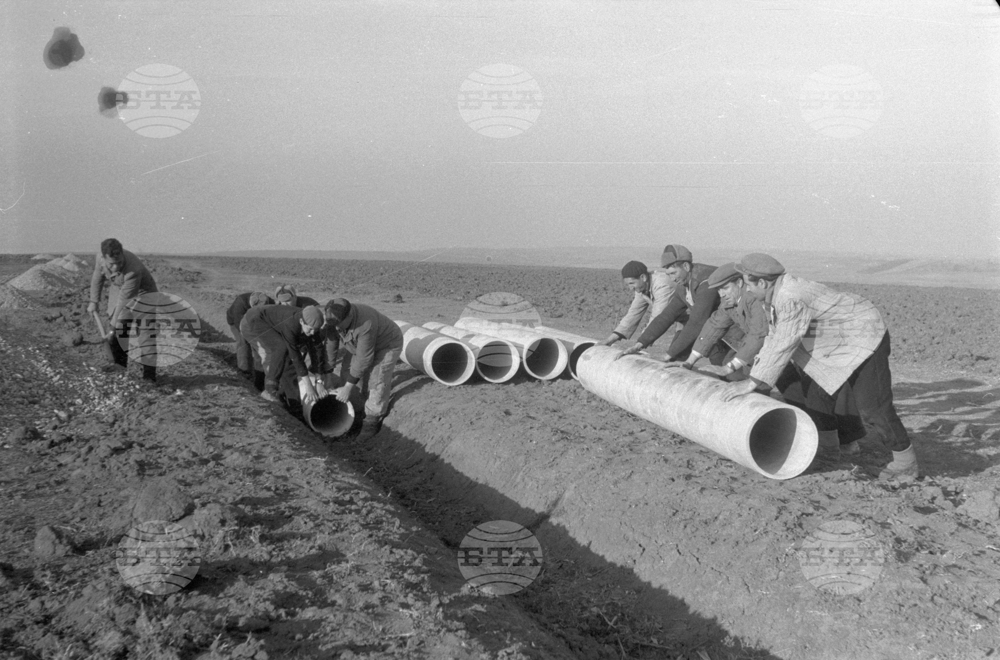 На строежа на напоителната система край село Пиргово, Русенски окръг