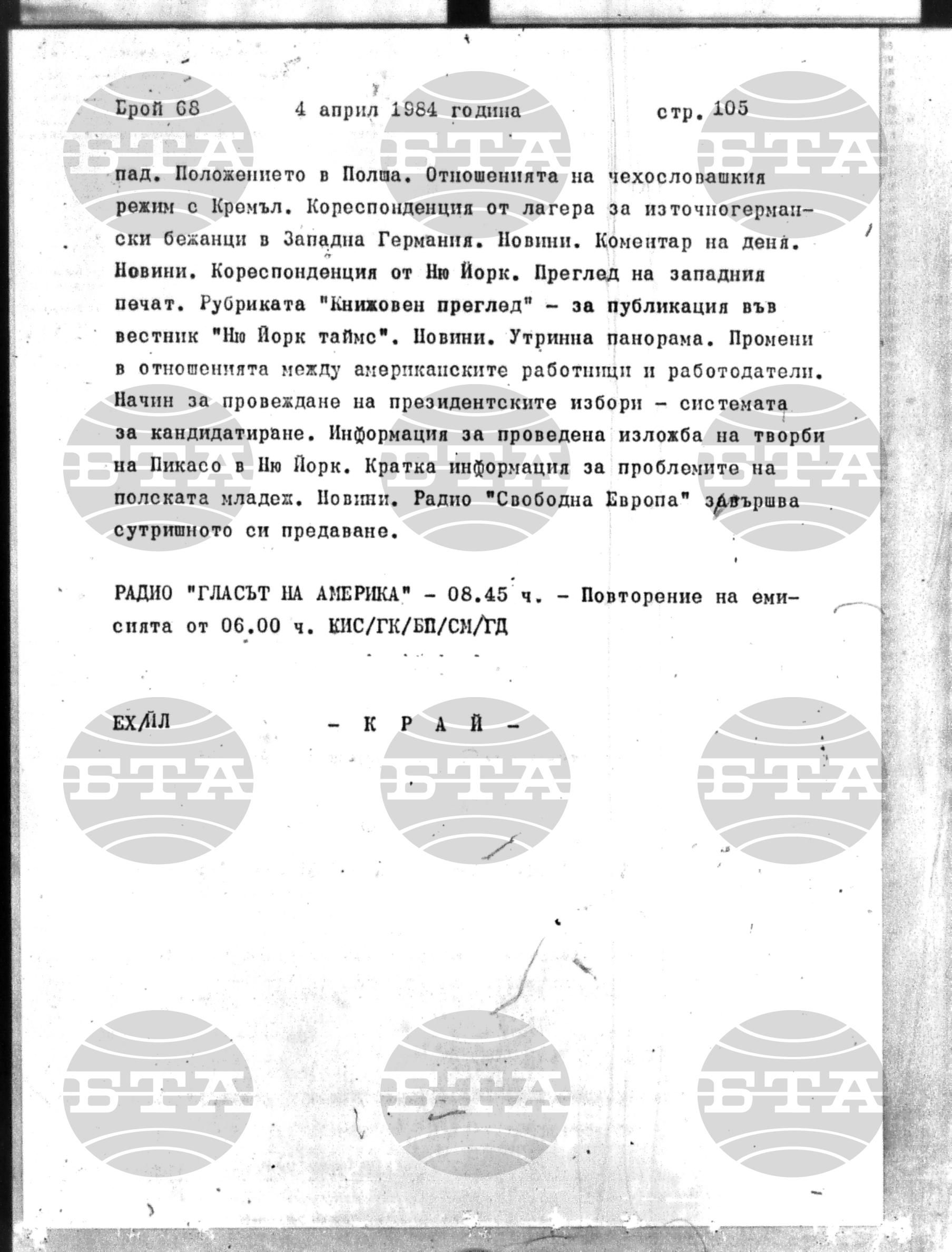 Институт за съвременни и социални теории 4 април - 5 април 1984