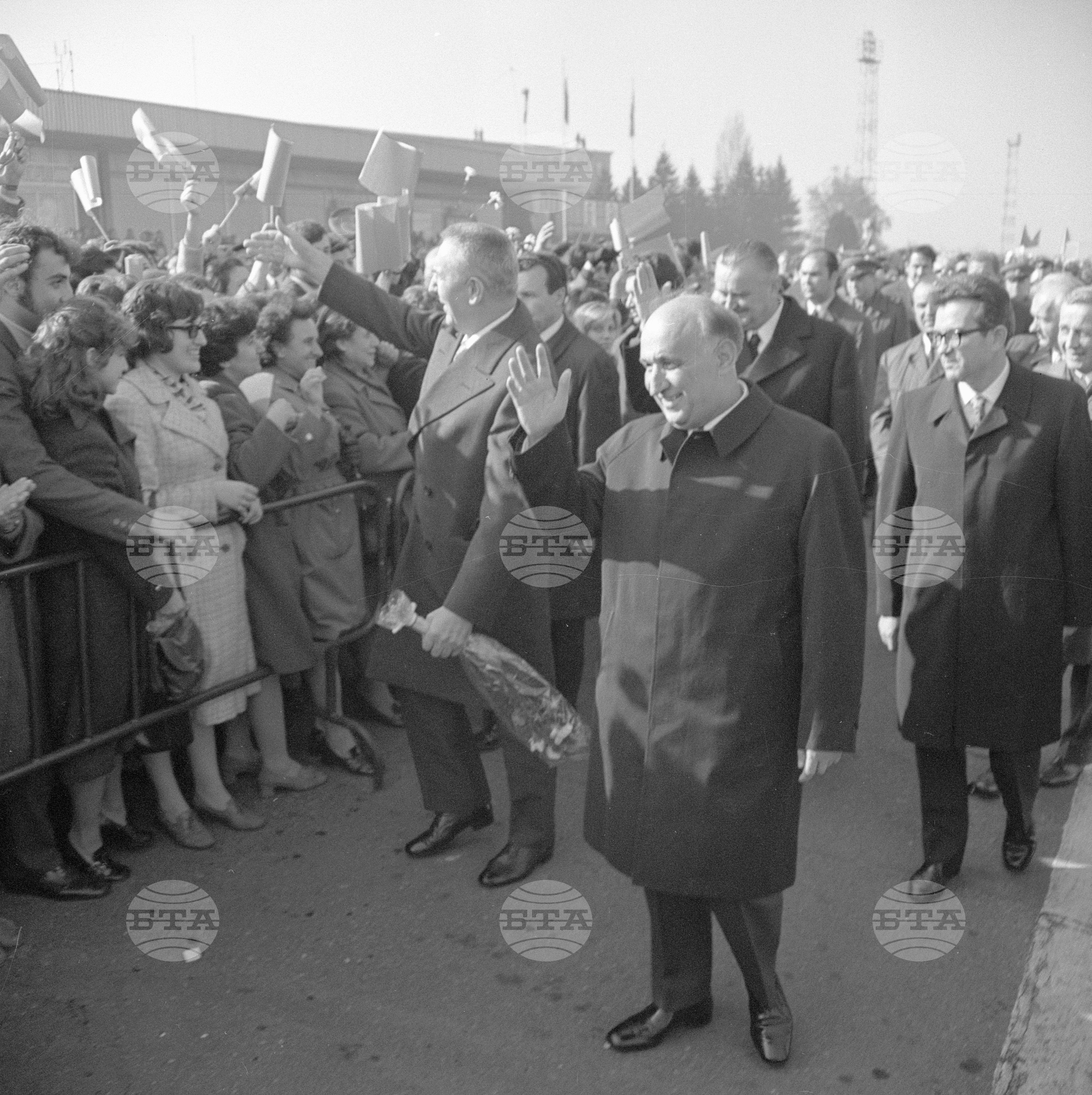 Посрещане на полската партийно-правителствена делегация начело с Едвард Герек