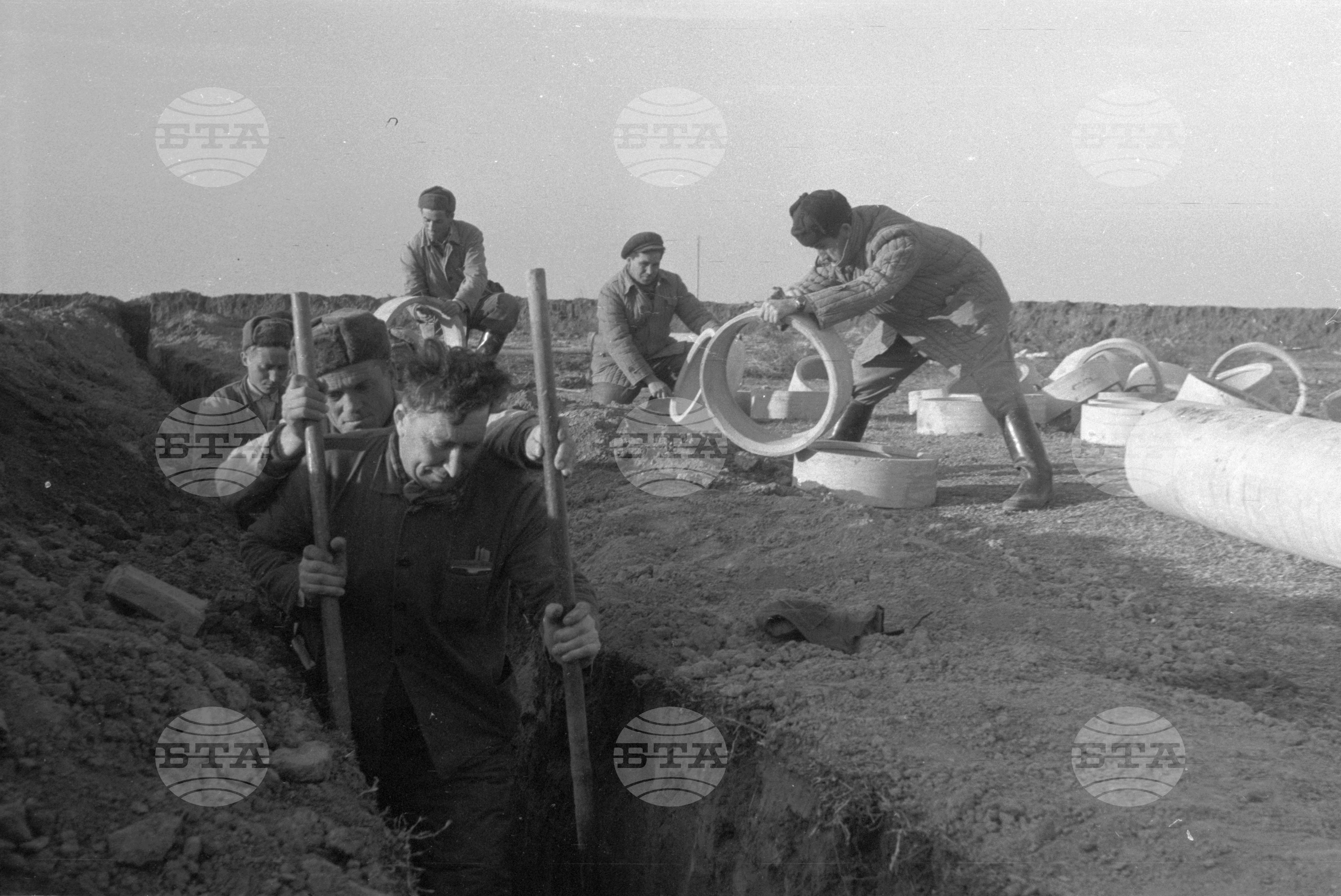 На строежа на напоителната система край село Пиргово, Русенски окръг