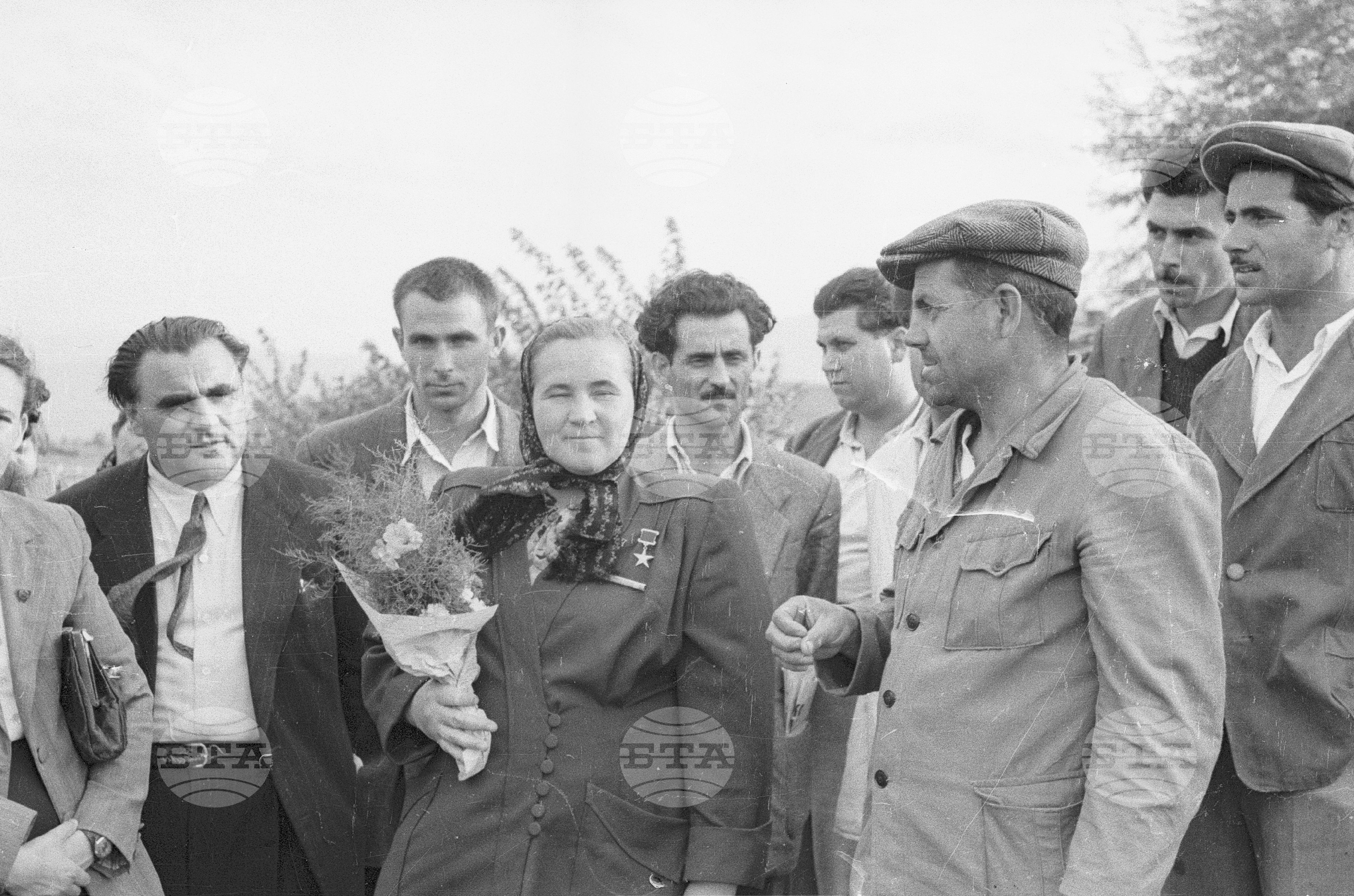 Съветските гости по време на месеца на Съветската дружба, 1951 година - Чекирьов, Скрябин и други