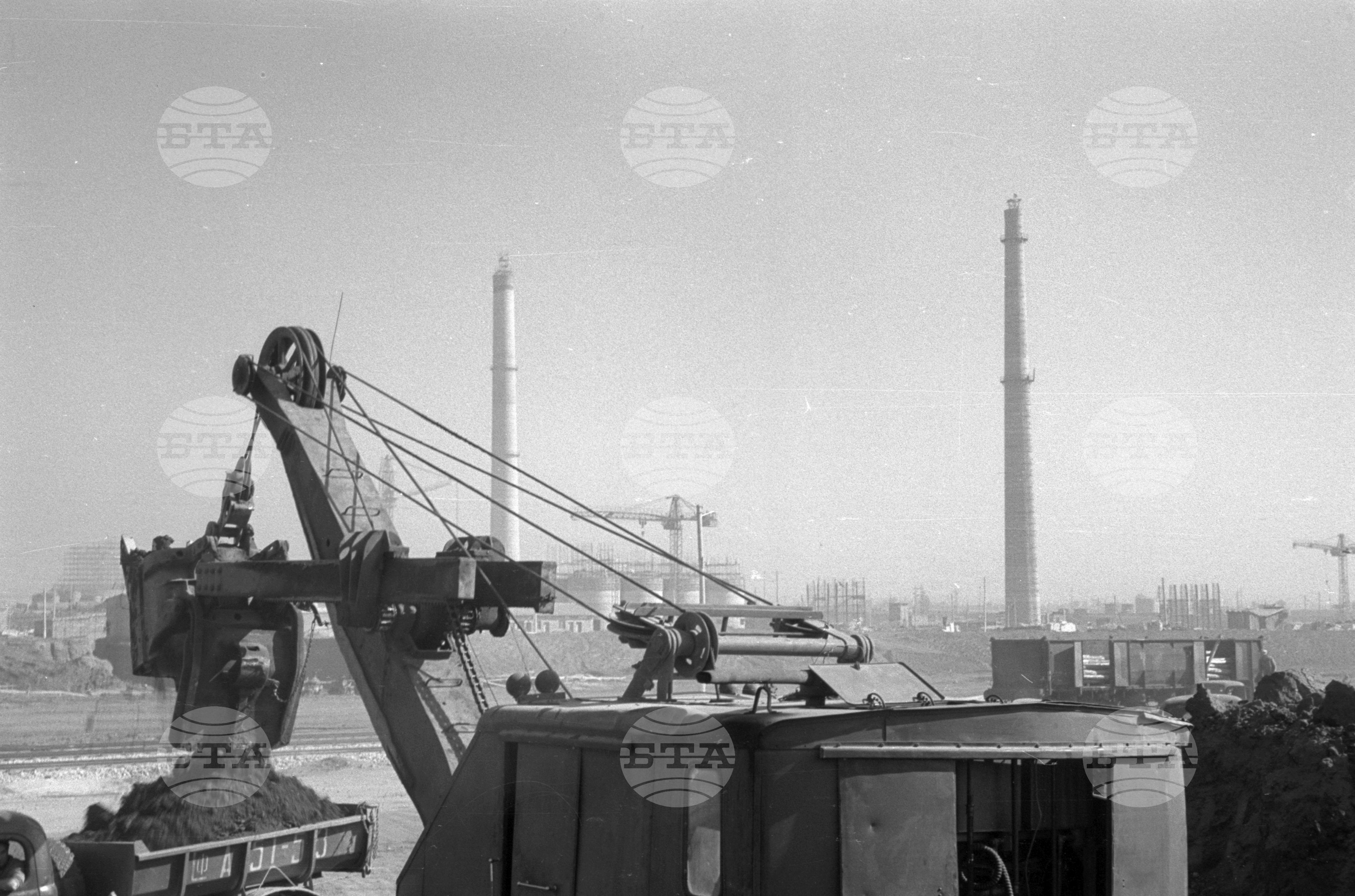 На строежа на Кремиковския металургичен комбинат - 1961 година