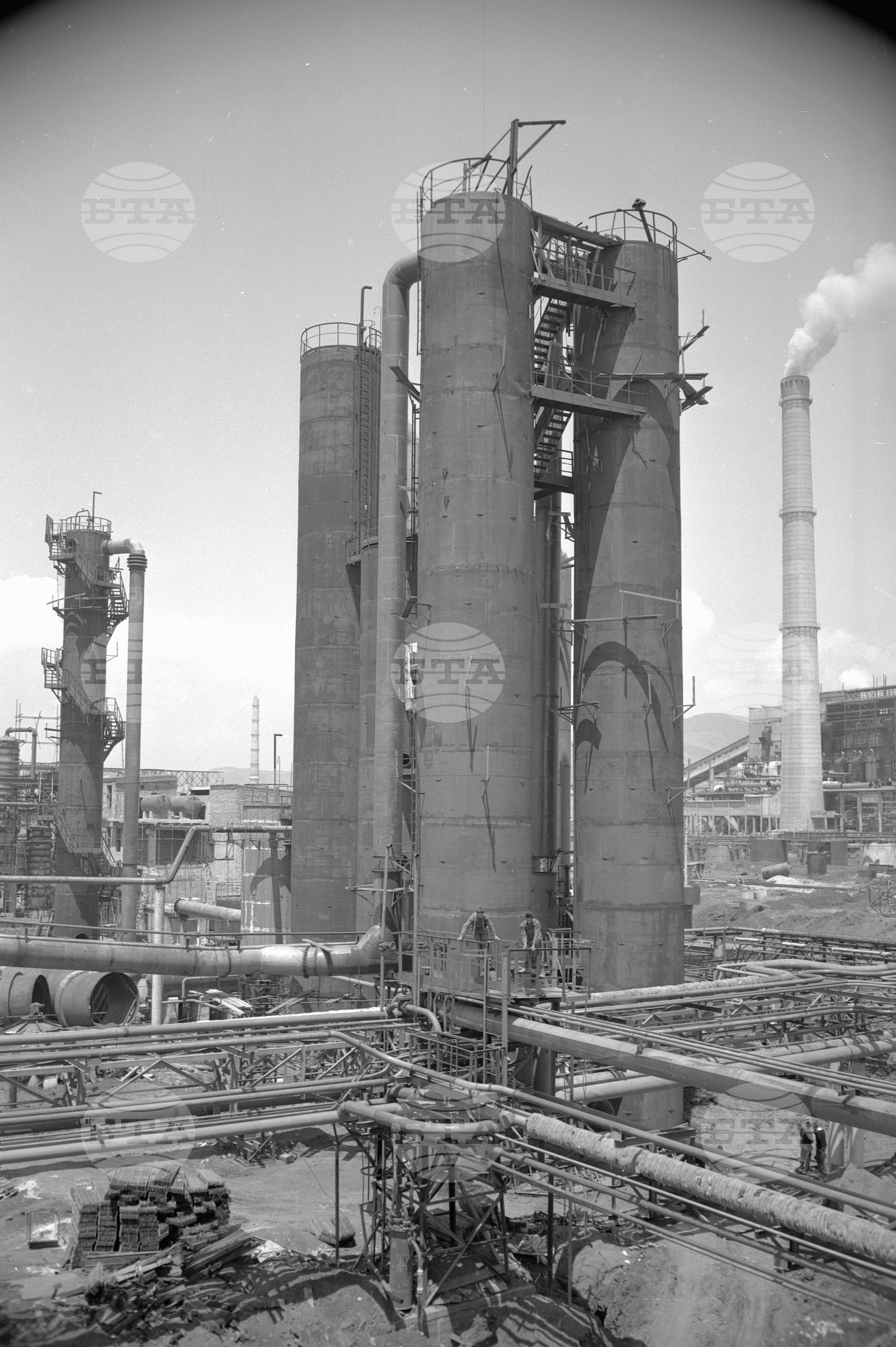 На строежа на Кремиковския металургичен комбинат - 1963