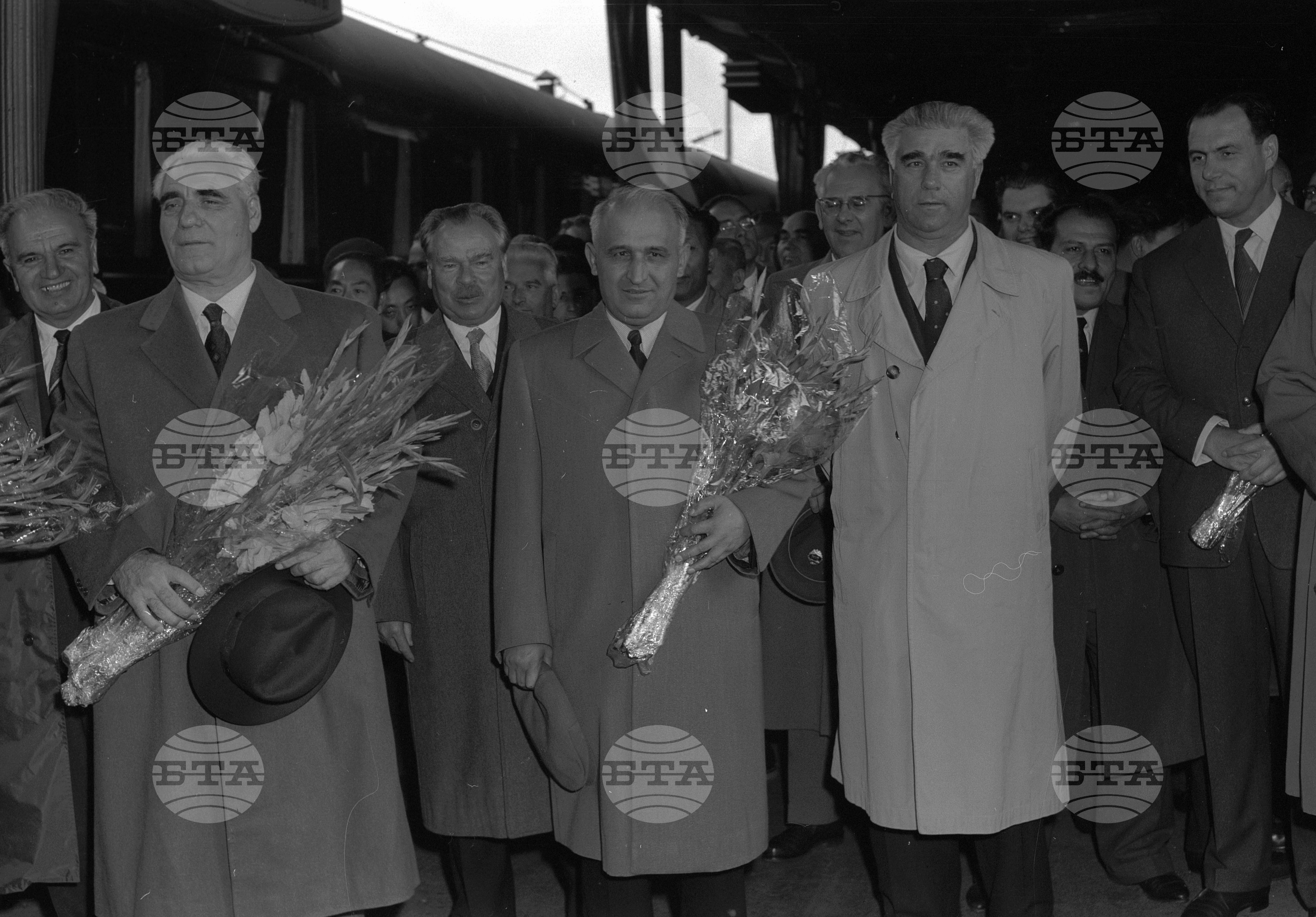 Изпращане на делегацията на БКП за XXІІ конгрес на КПСС