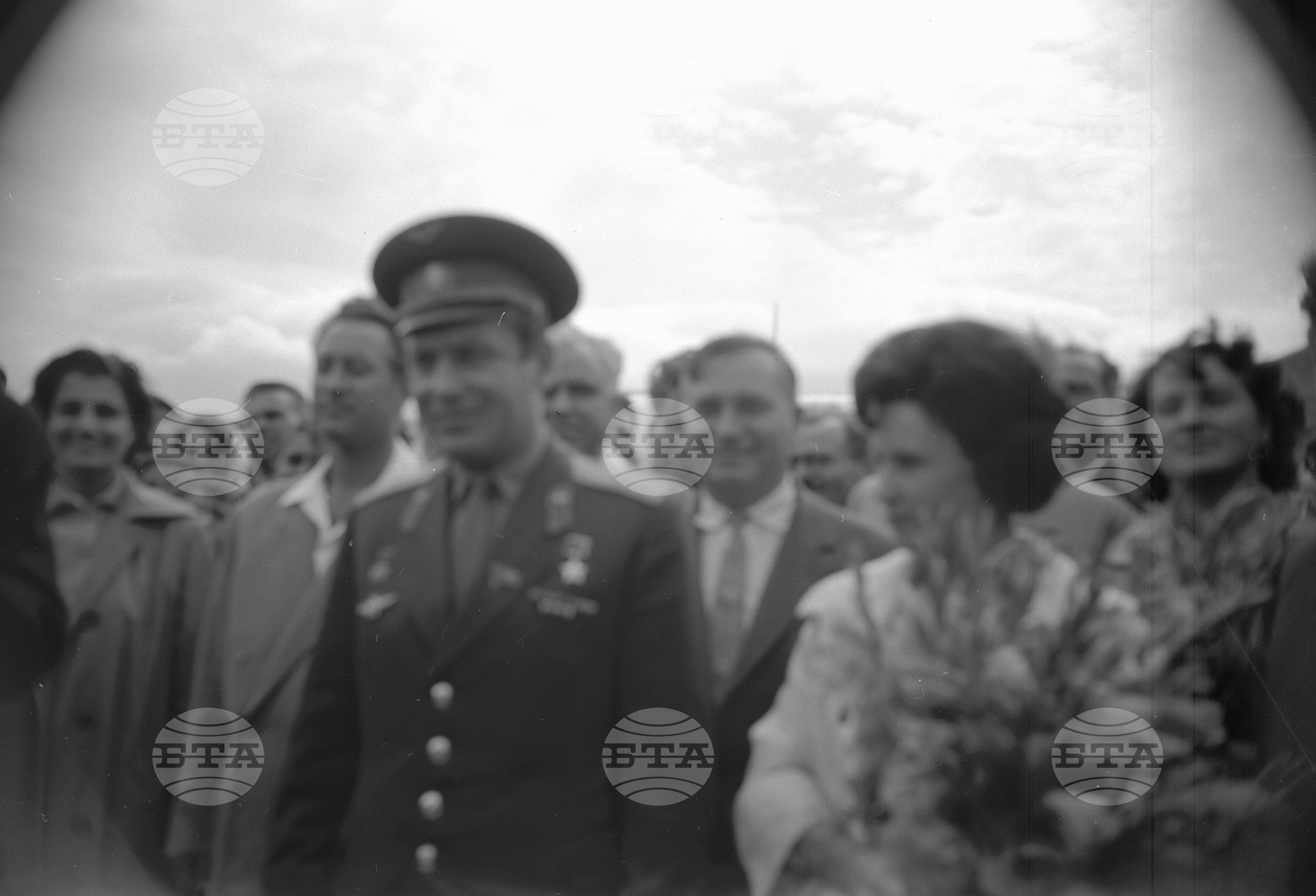 Посрещането на космонавта Г. Титов в град Варна