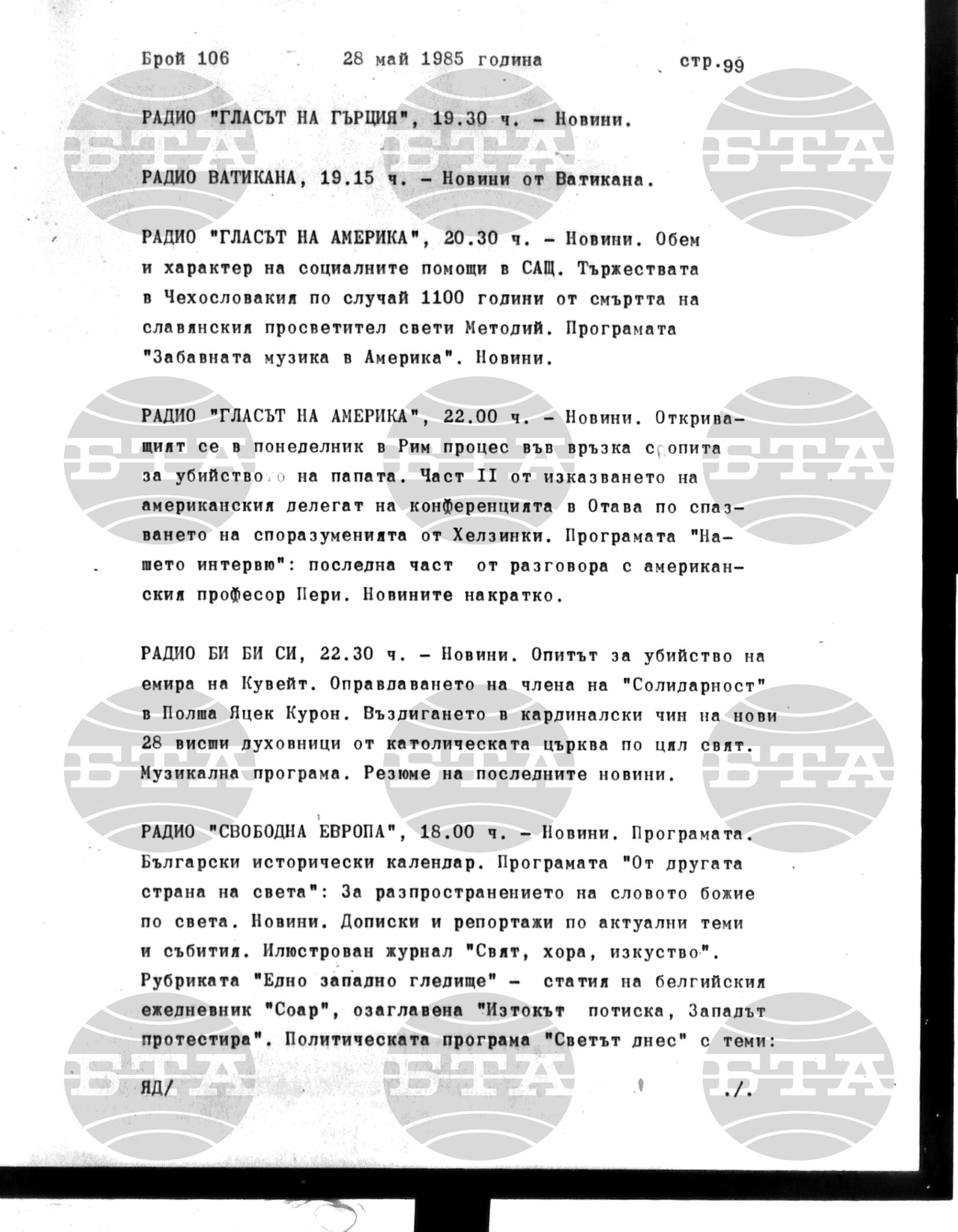 Институт за съвременни и социални теории 28 май - 29 май 1985