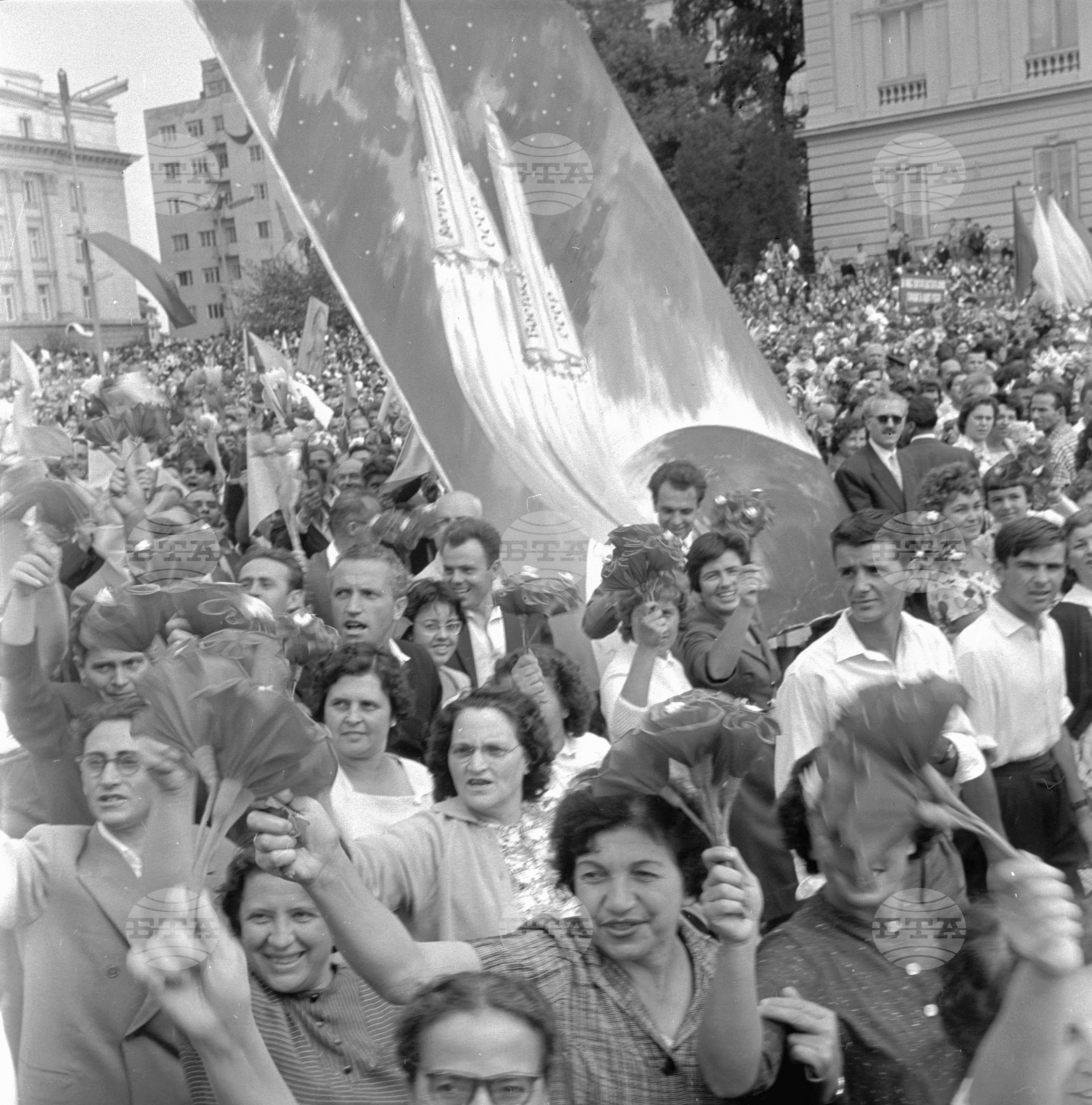 Манифестацията на трудещите се по случай празника на свободата 9-ти септември в София