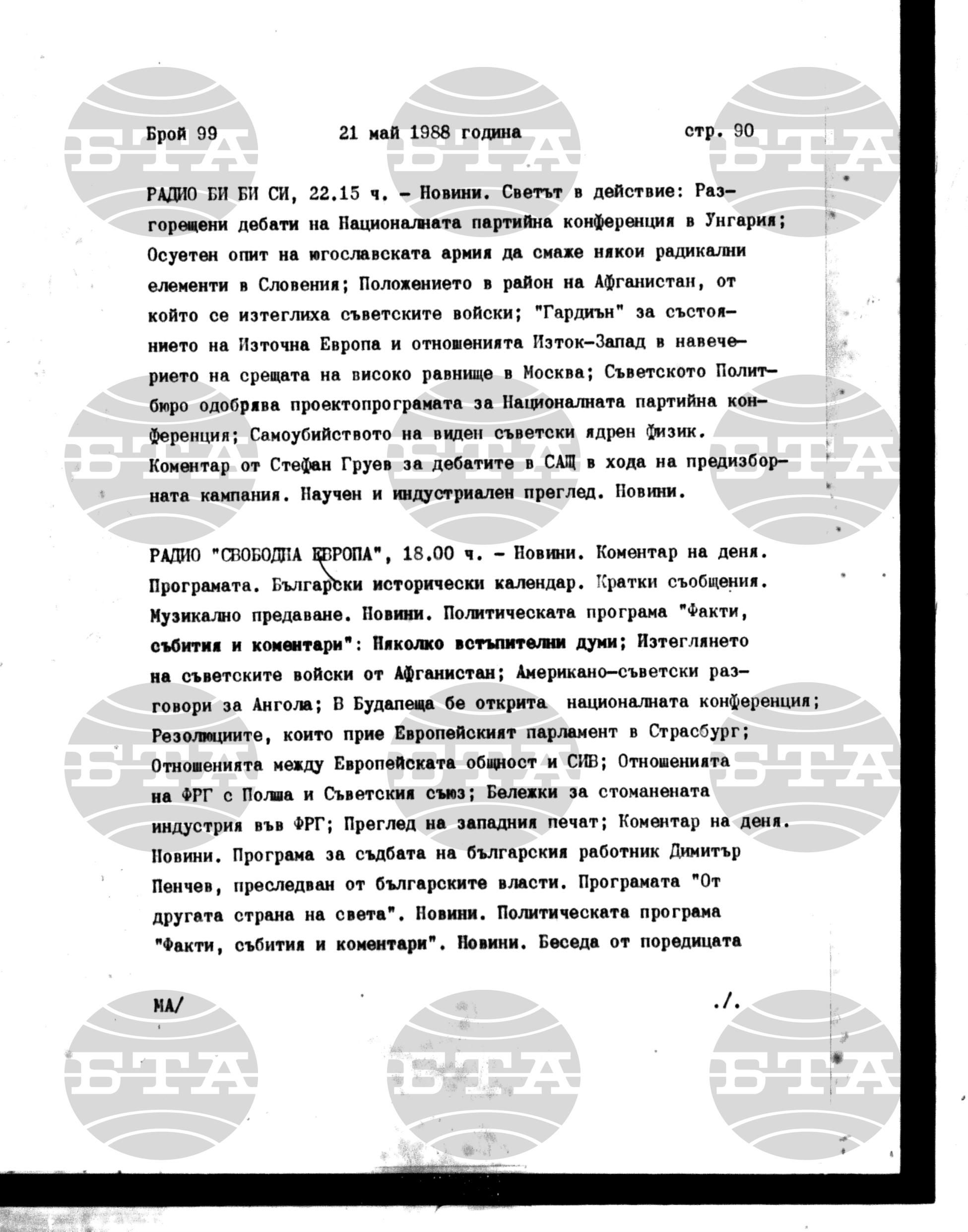 Институт за съвременни и социални теории 21 май - 25 май 1988