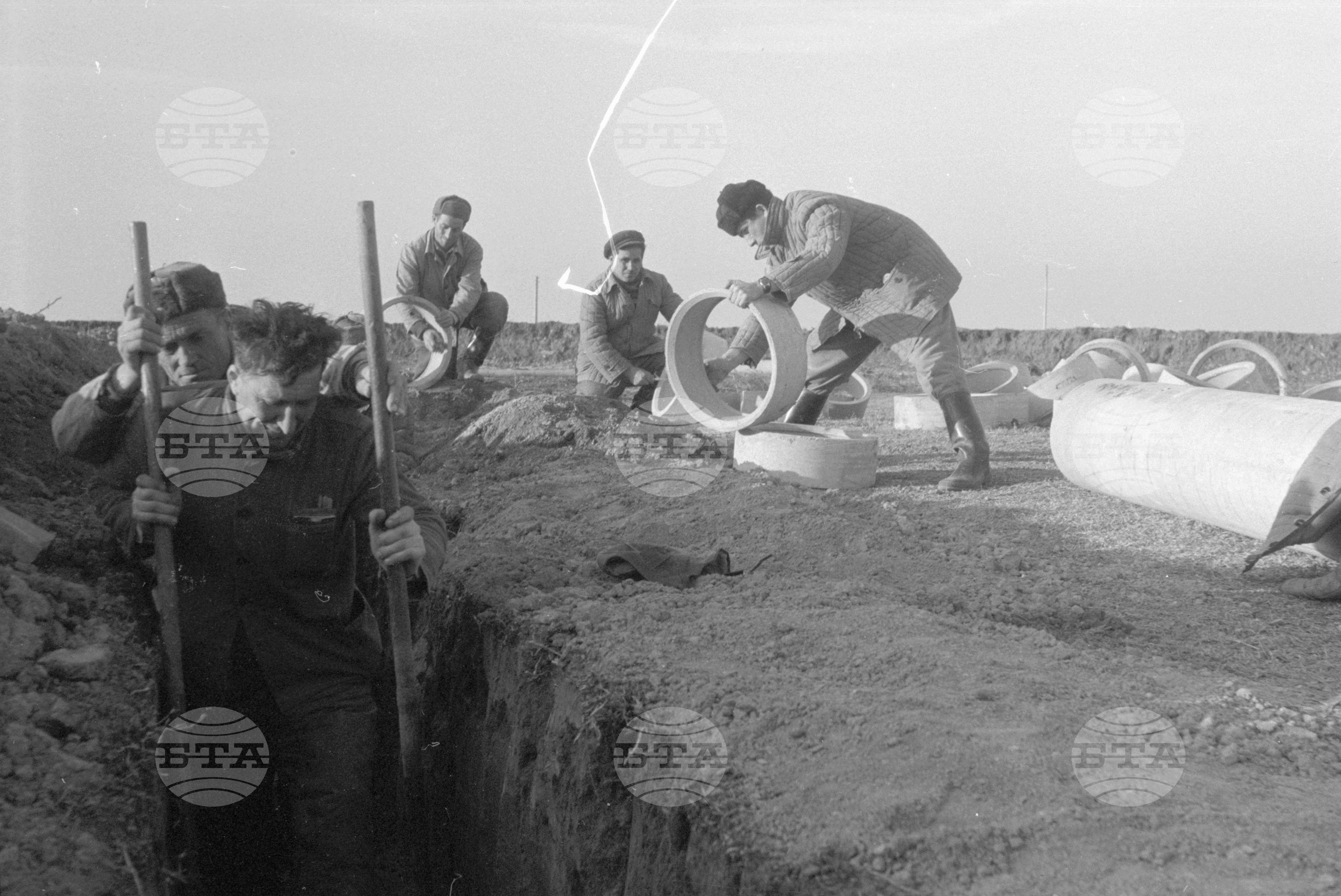 На строежа на напоителната система край село Пиргово, Русенски окръг