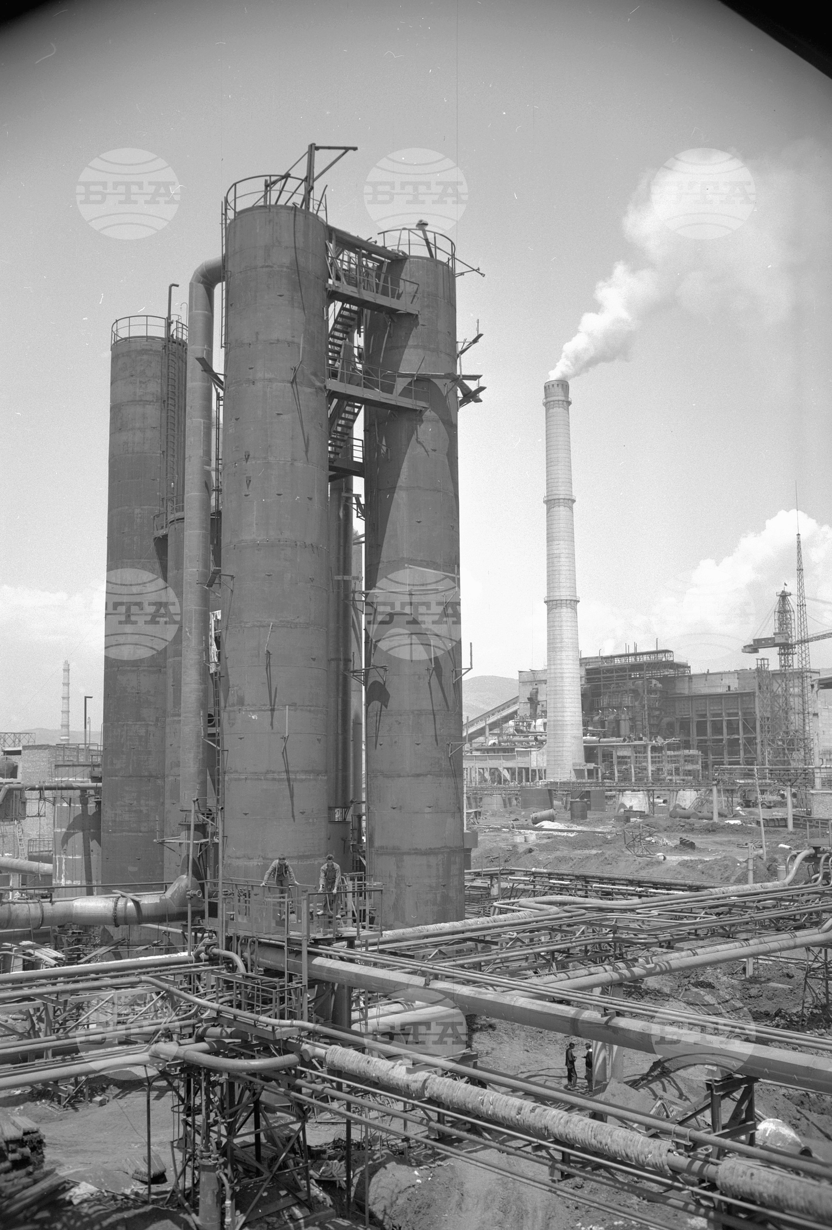 На строежа на Кремиковския металургичен комбинат - 1963