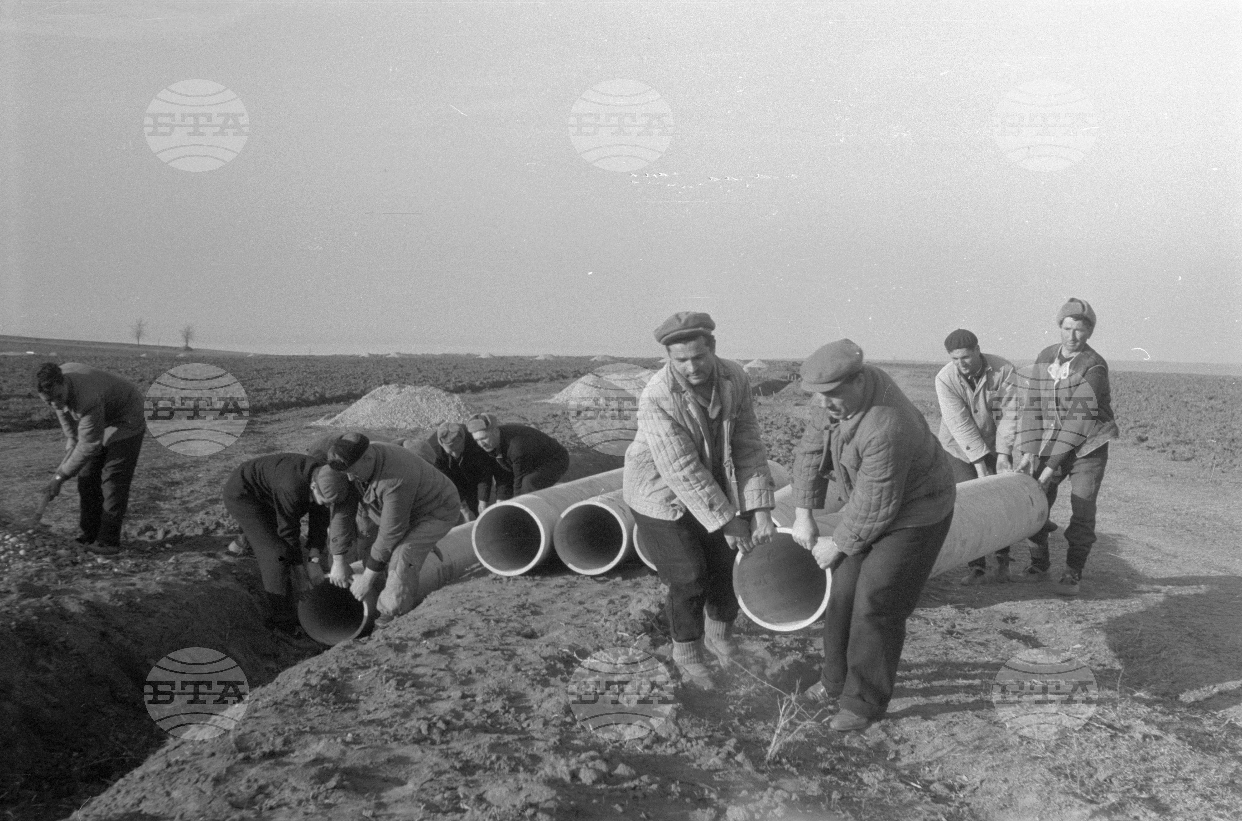 На строежа на напоителната система край село Пиргово, Русенски окръг