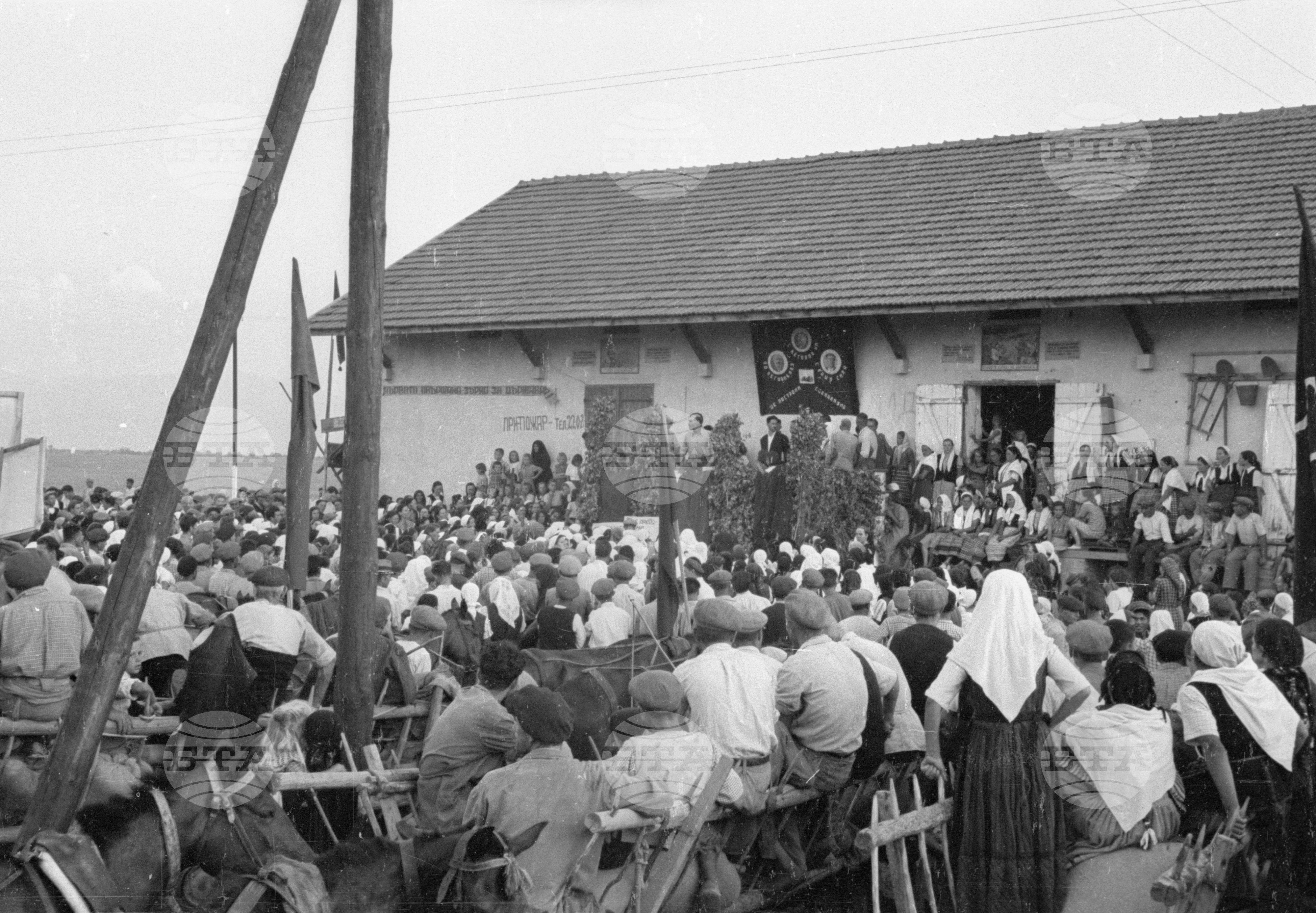Предаване на зърнодоставки в Голямо Конаре (днес град Съединение), 1951