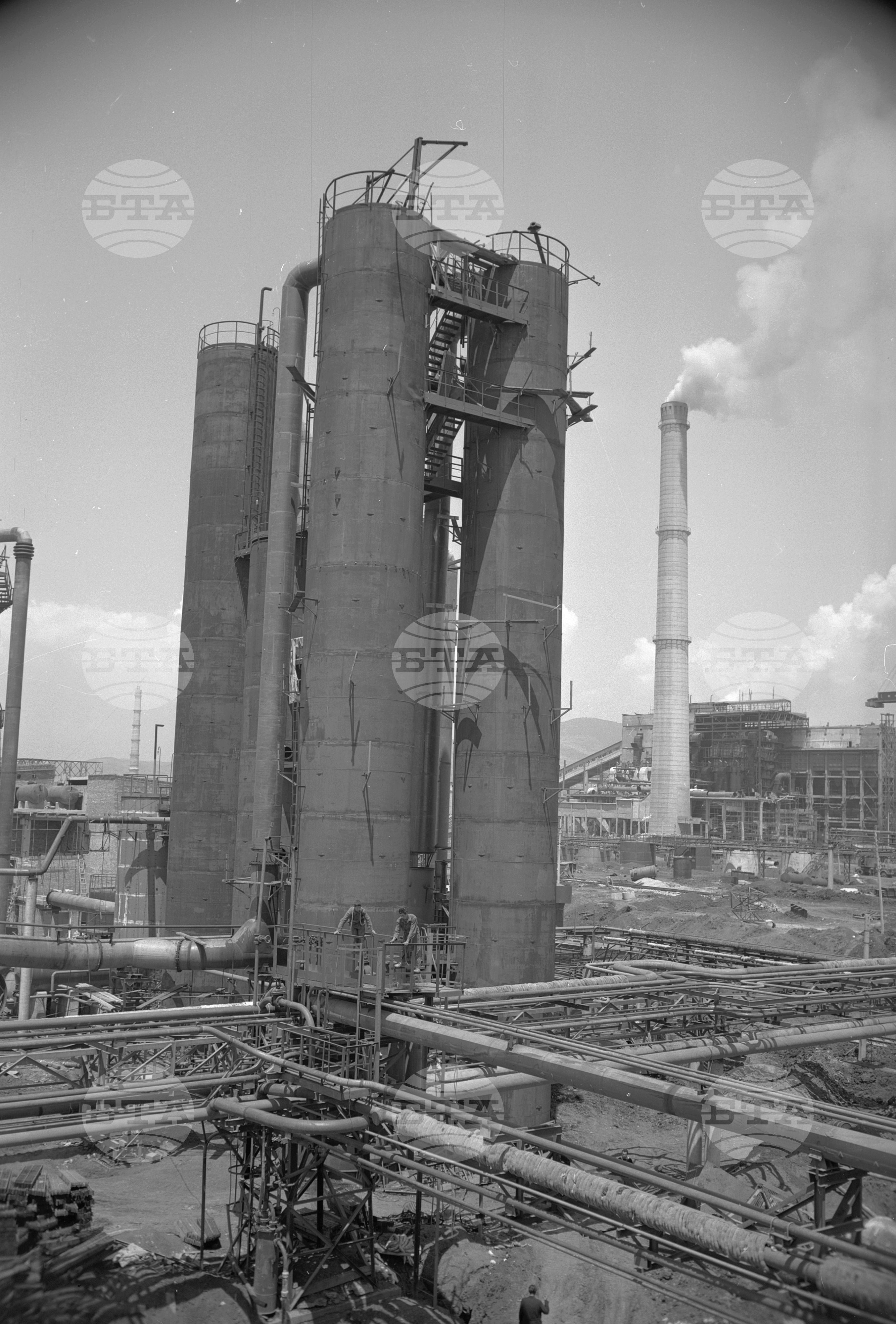 На строежа на Кремиковския металургичен комбинат - 1963