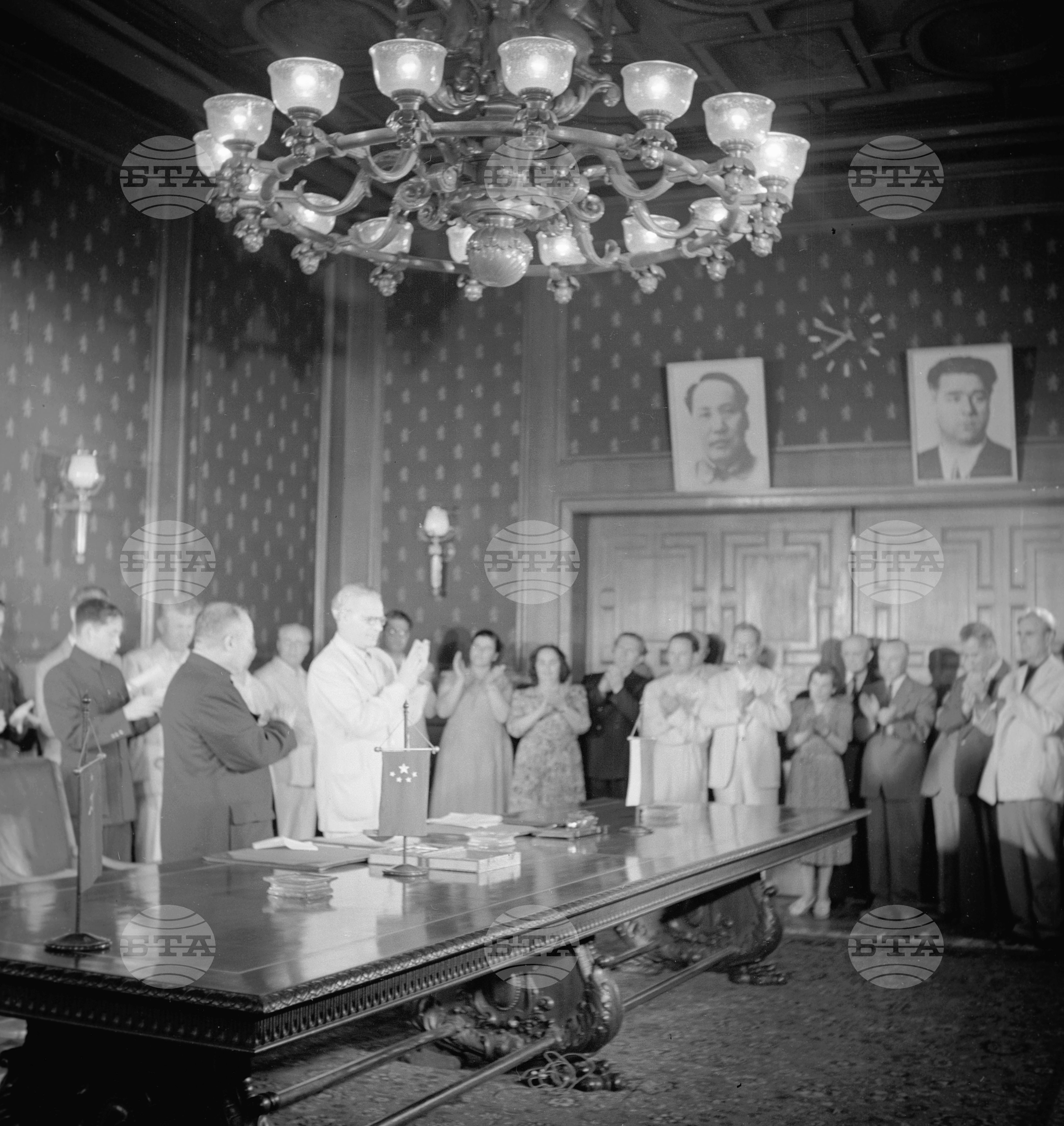 Подписване на културната спогодба между Народна република България и Народна република Китай в тържествената зала на Българска народна банка (БНБ) София