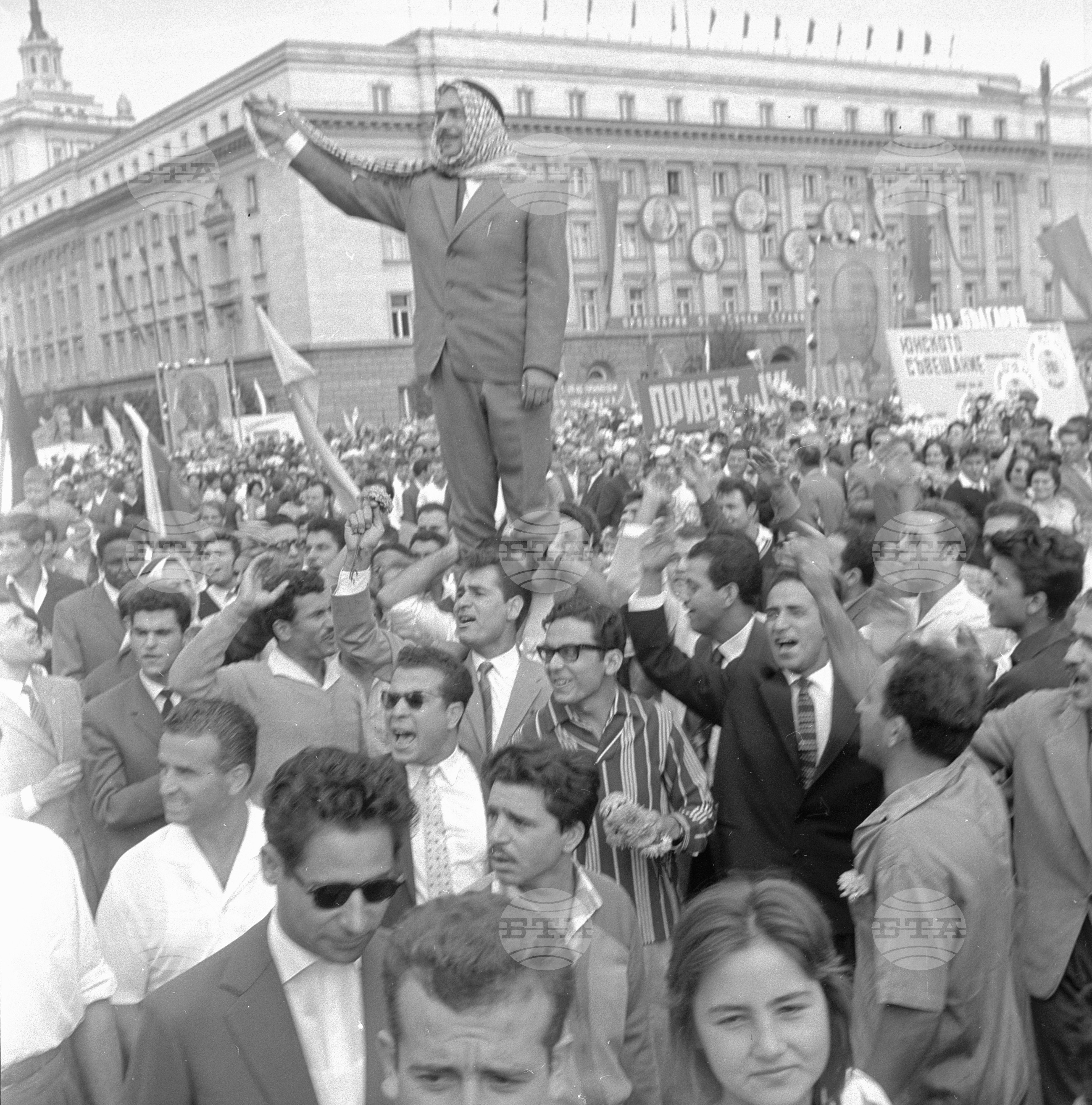 Манифестацията на трудещите се по случай празника на свободата 9-ти септември в София