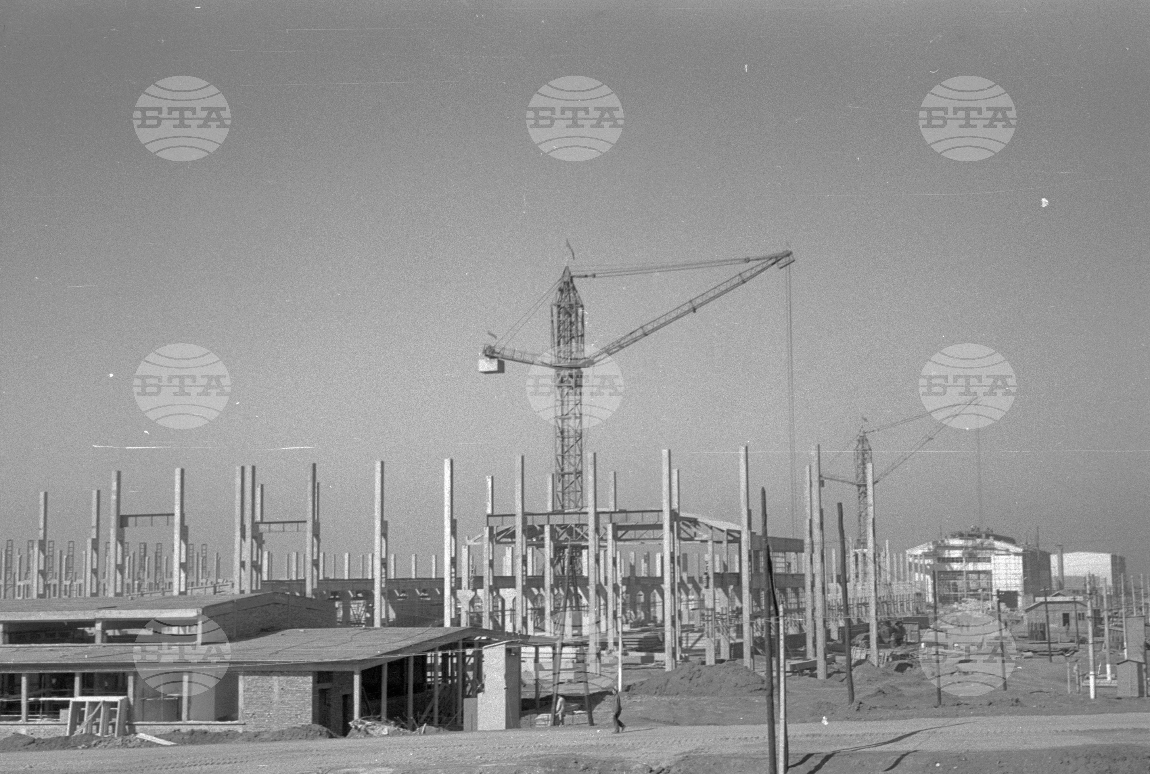 На строежа на Кремиковския металургичен комбинат - 1961 година