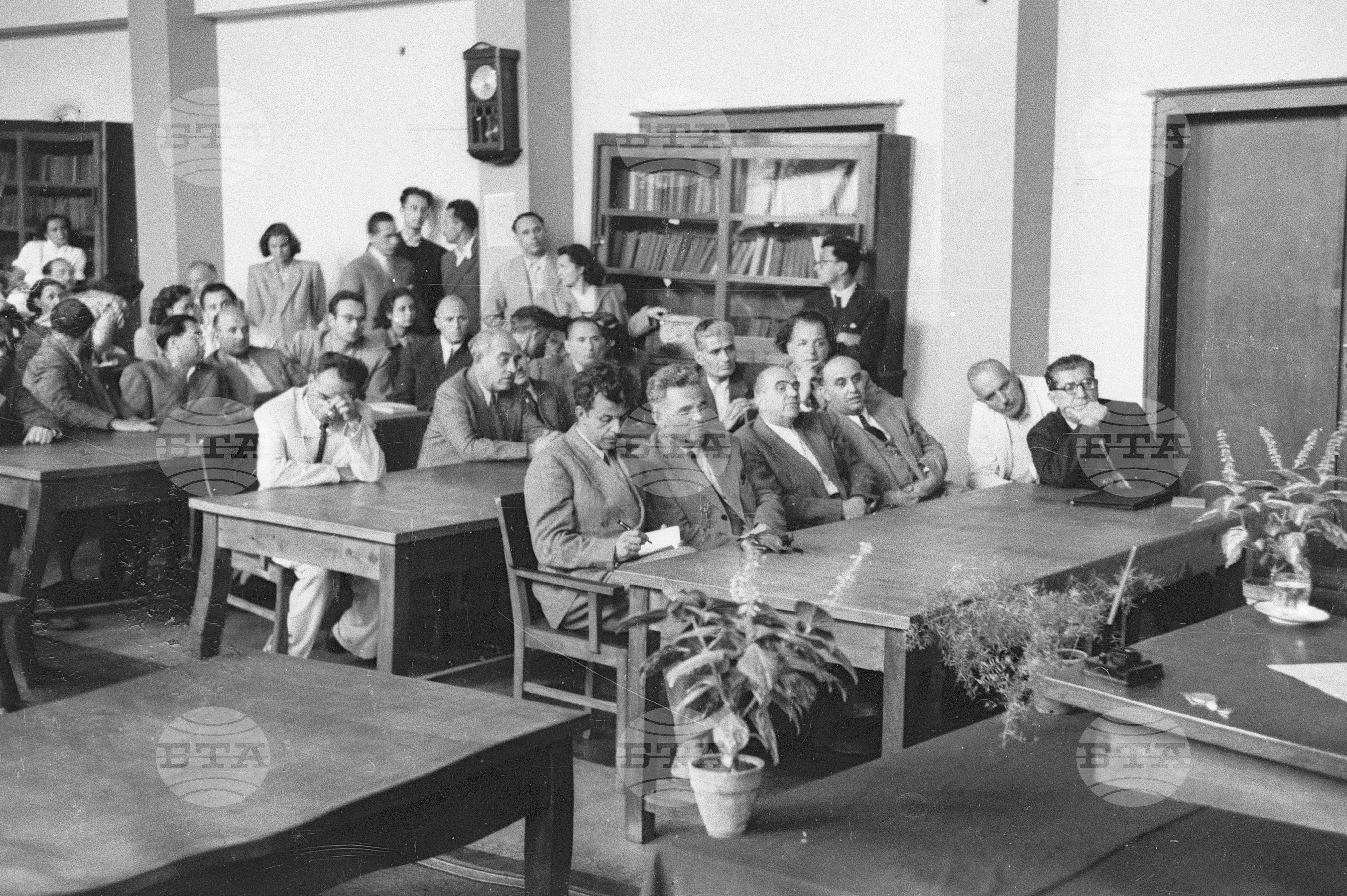 Съветските гости по време на месеца на Съветската дружба, 1951 година - Чекирьов, Скрябин и други