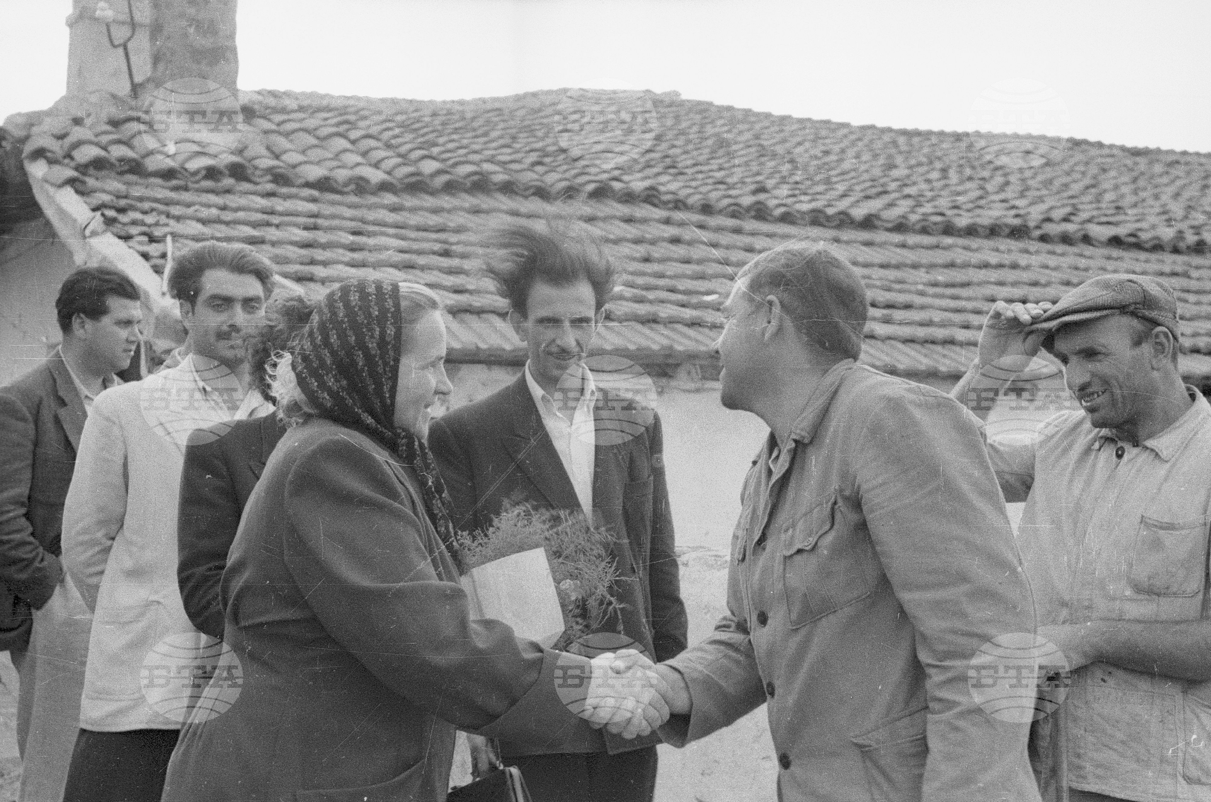 Съветските гости по време на месеца на Съветската дружба, 1951 година - Чекирьов, Скрябин и други