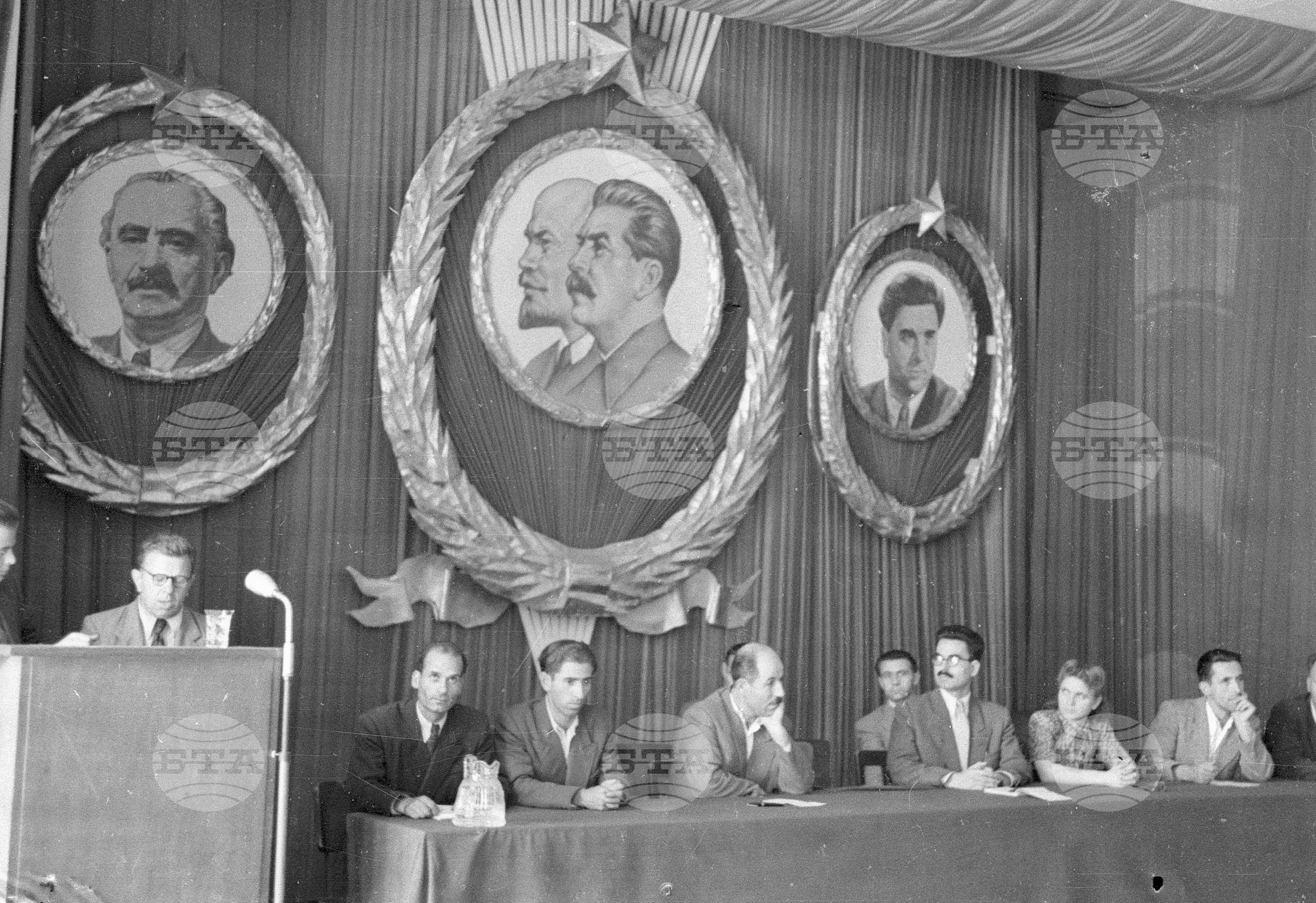 Съветските гости по време на месеца на Съветската дружба, 1951 година - Чекирьов, Скрябин и други