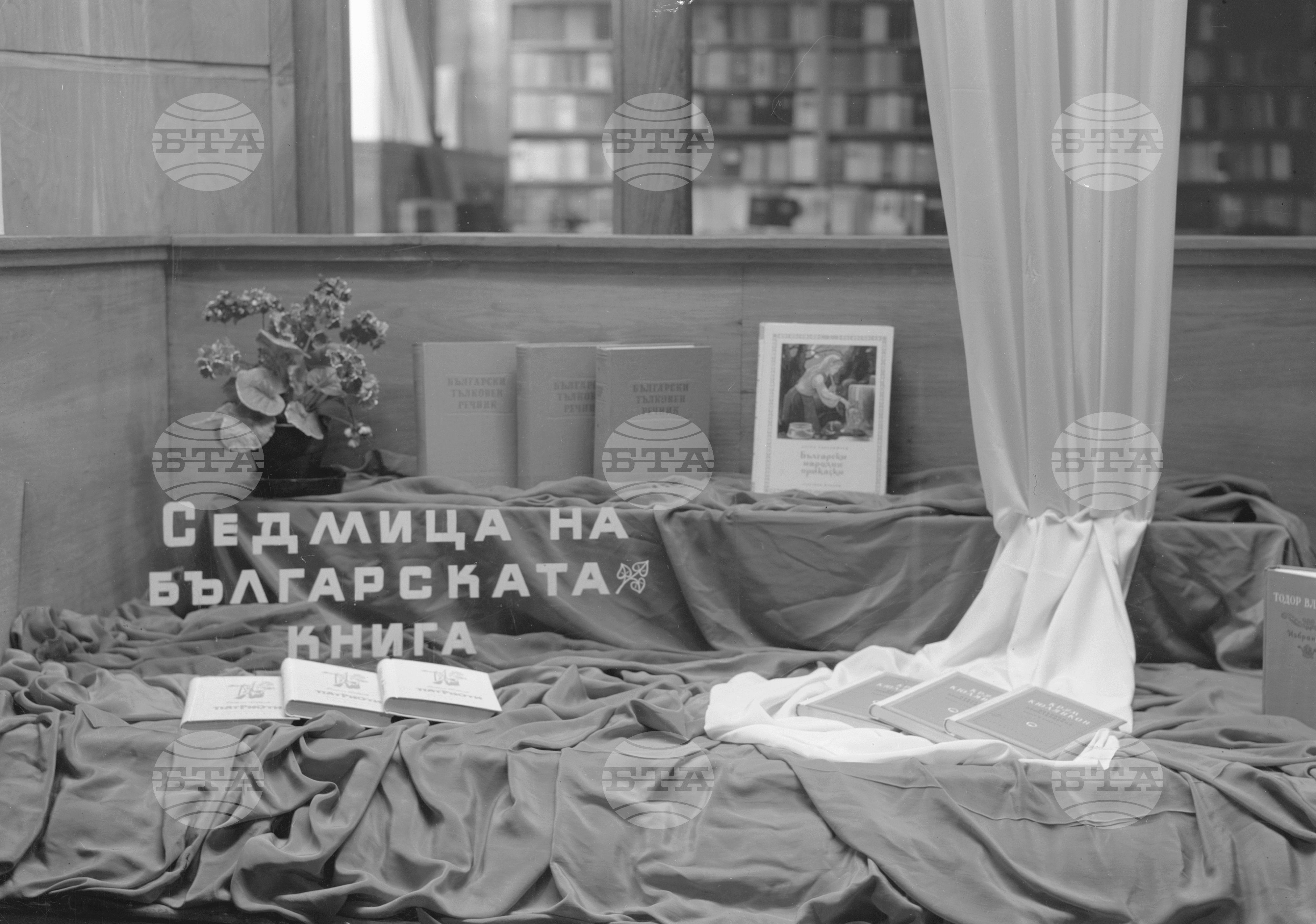Украси на книжарски витрини в София по случай седмица на българската книга