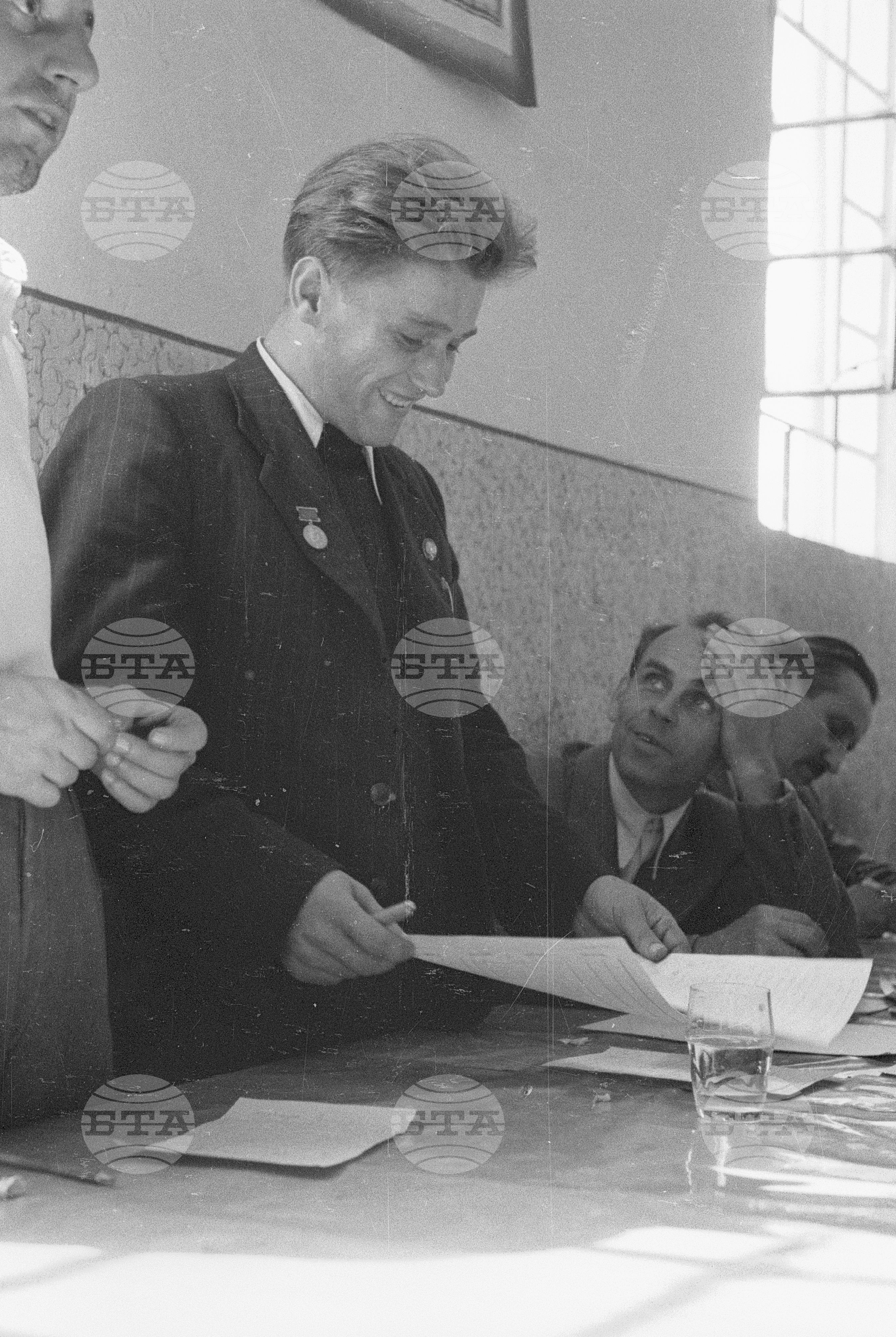Съветските гости по време на месеца на Съветската дружба, 1951 година - Чекирьов, Скрябин и други