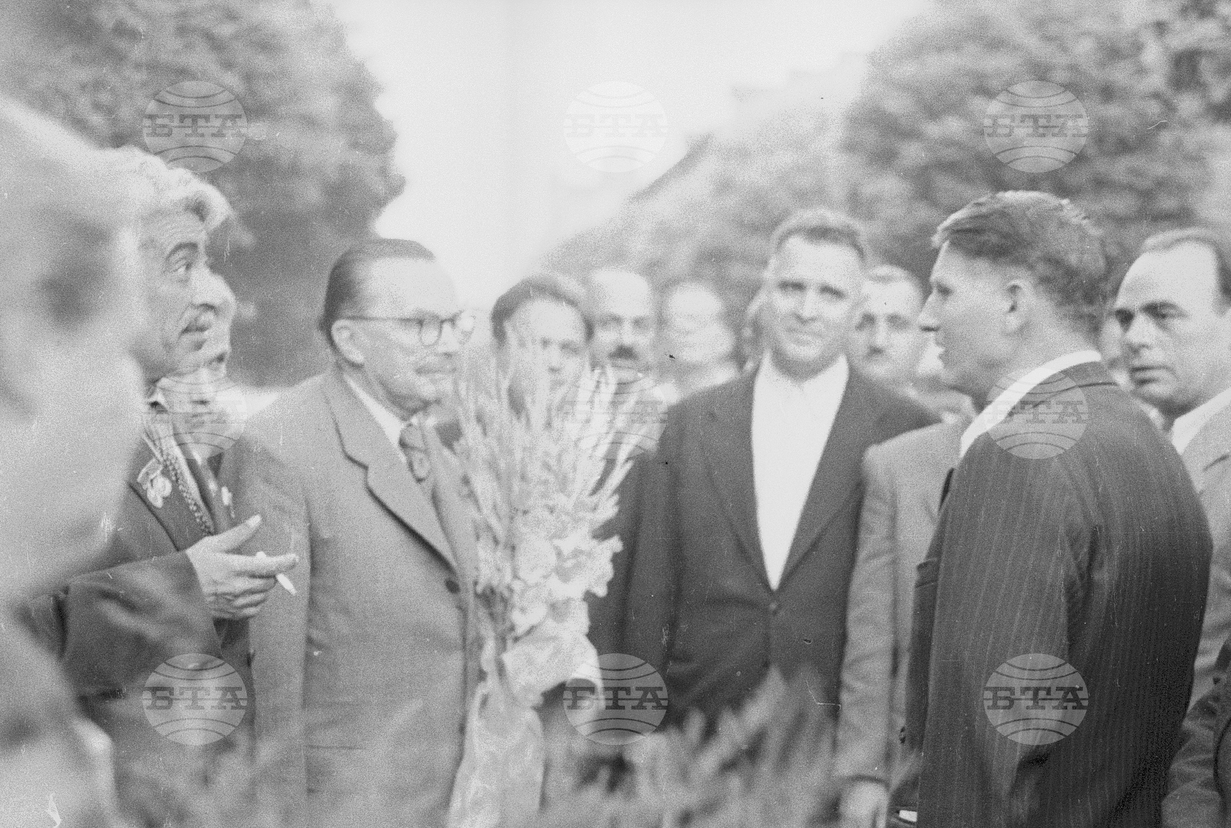Съветските гости по време на месеца на Съветската дружба, 1951 година - Чекирьов, Скрябин и други