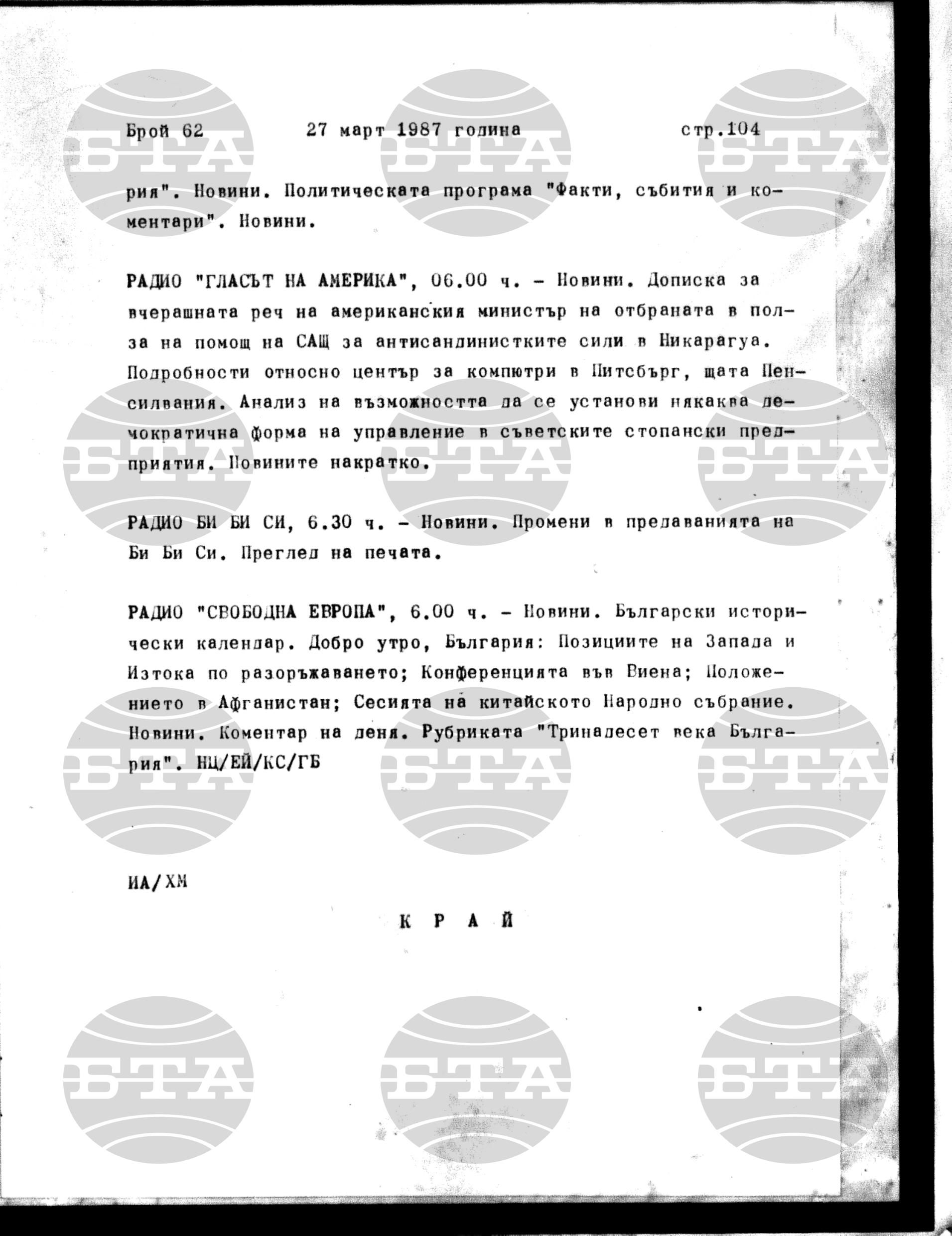 Институт за съвременни и социални теории 27 март - 30 март 1987