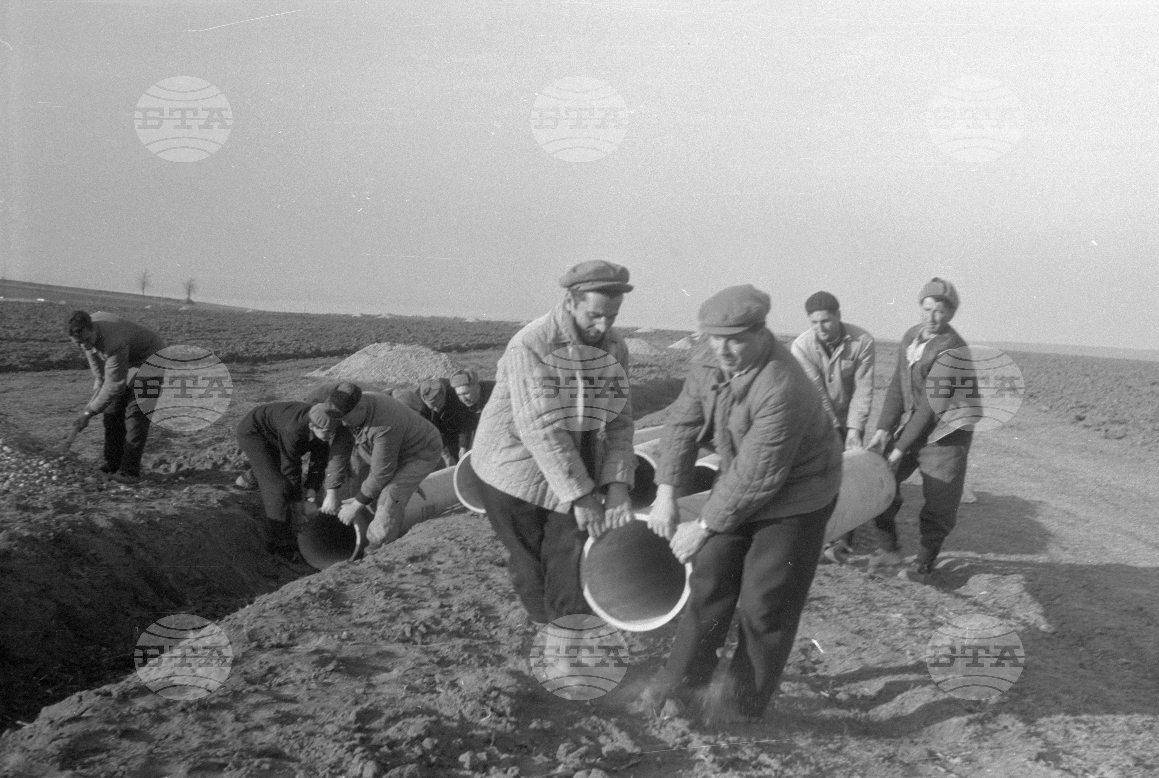 На строежа на напоителната система край село Пиргово, Русенски окръг