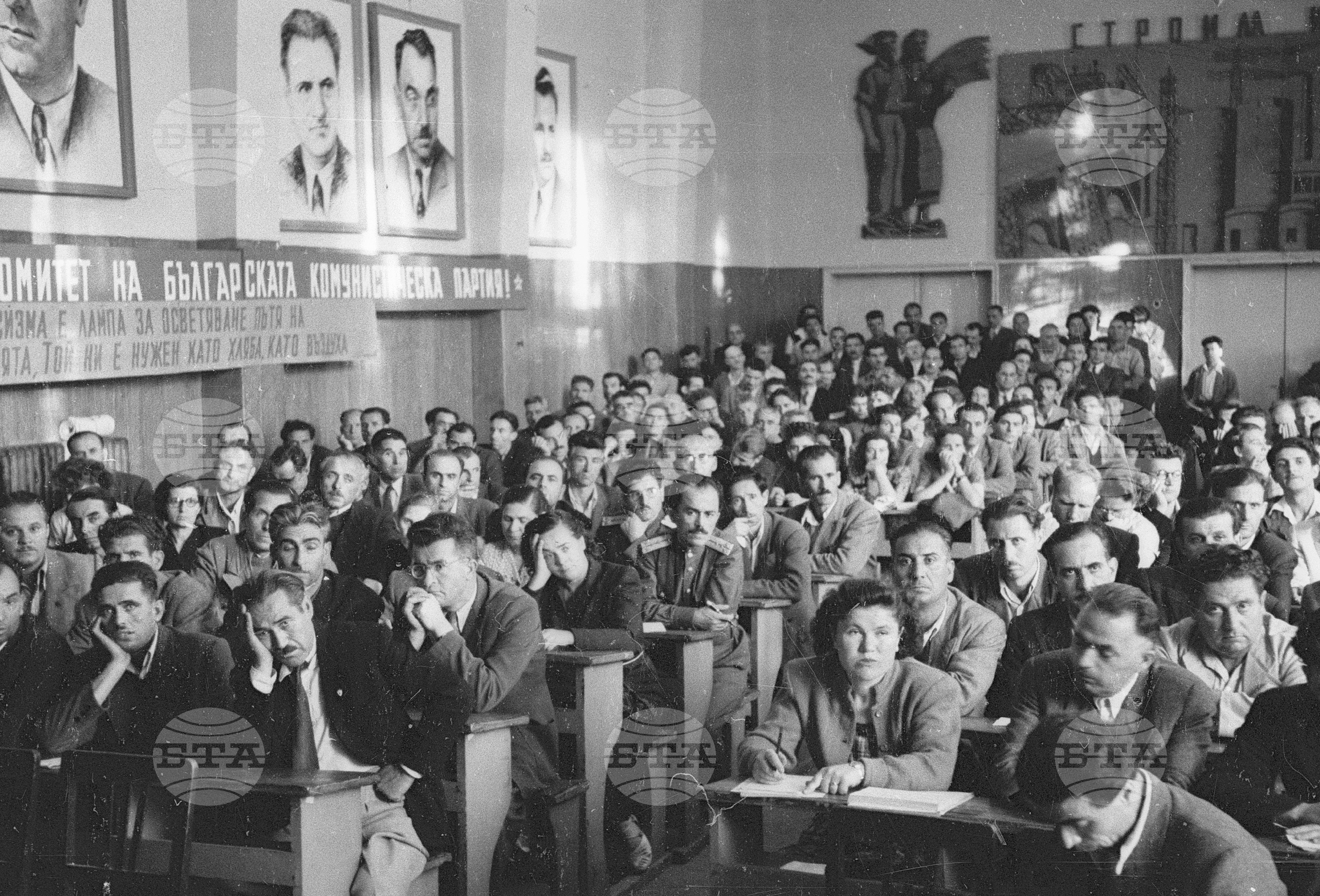 Съветските гости по време на месеца на Съветската дружба, 1951 година - Чекирьов, Скрябин и други