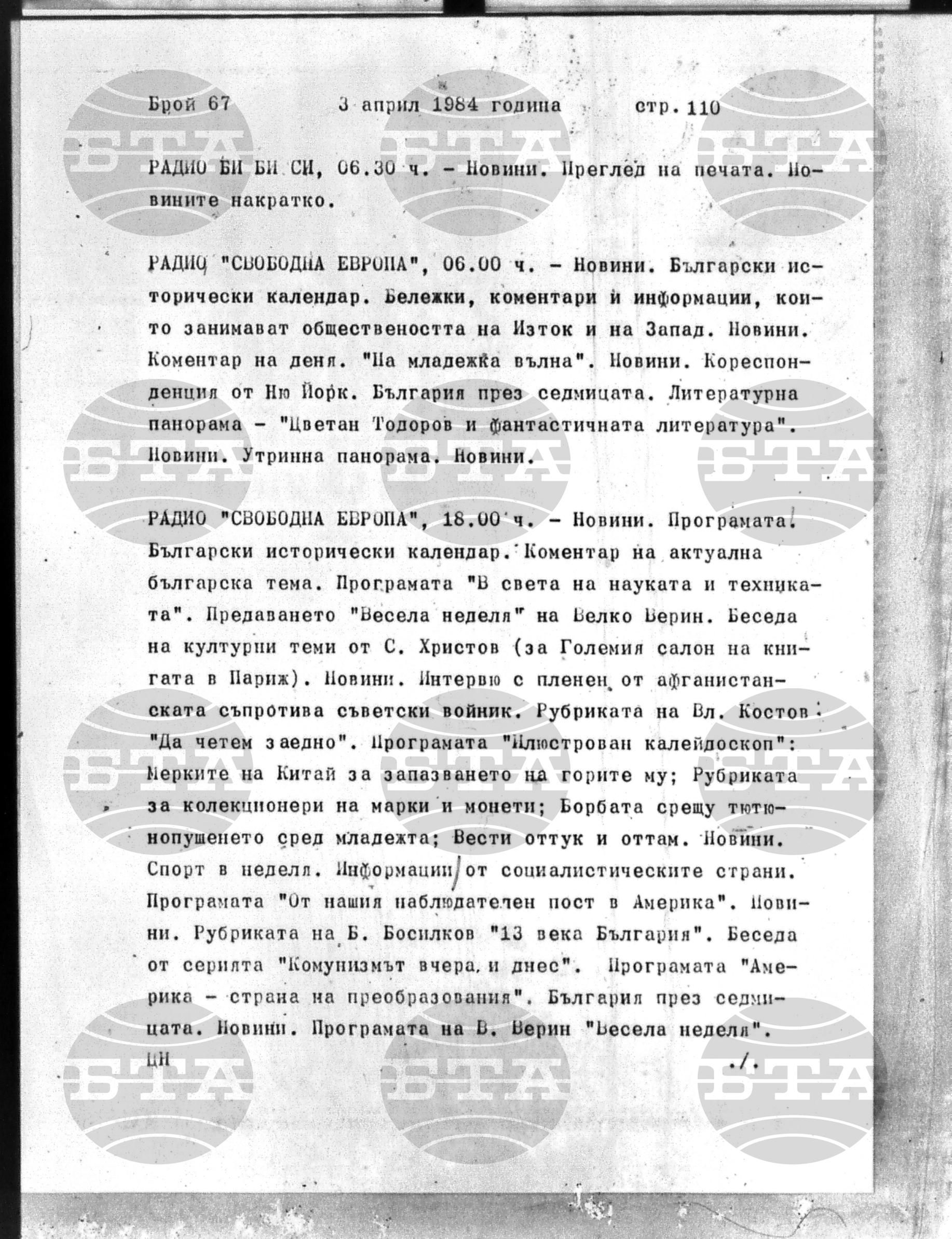 Институт за съвременни и социални теории 3 април - 4 април 1984