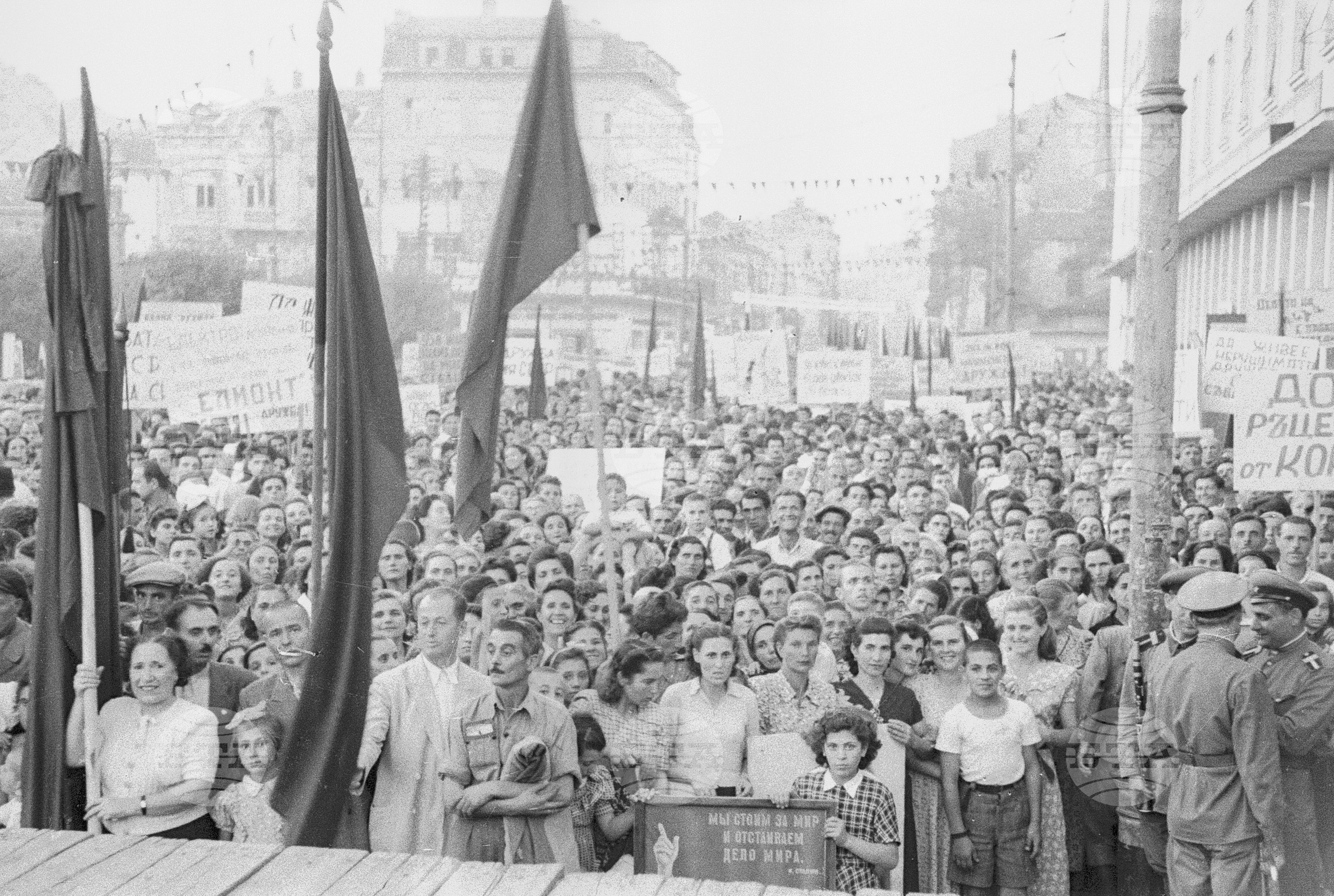 Съветските гости по време на месеца на Съветската дружба, 1951 година - Чекирьов, Скрябин и други