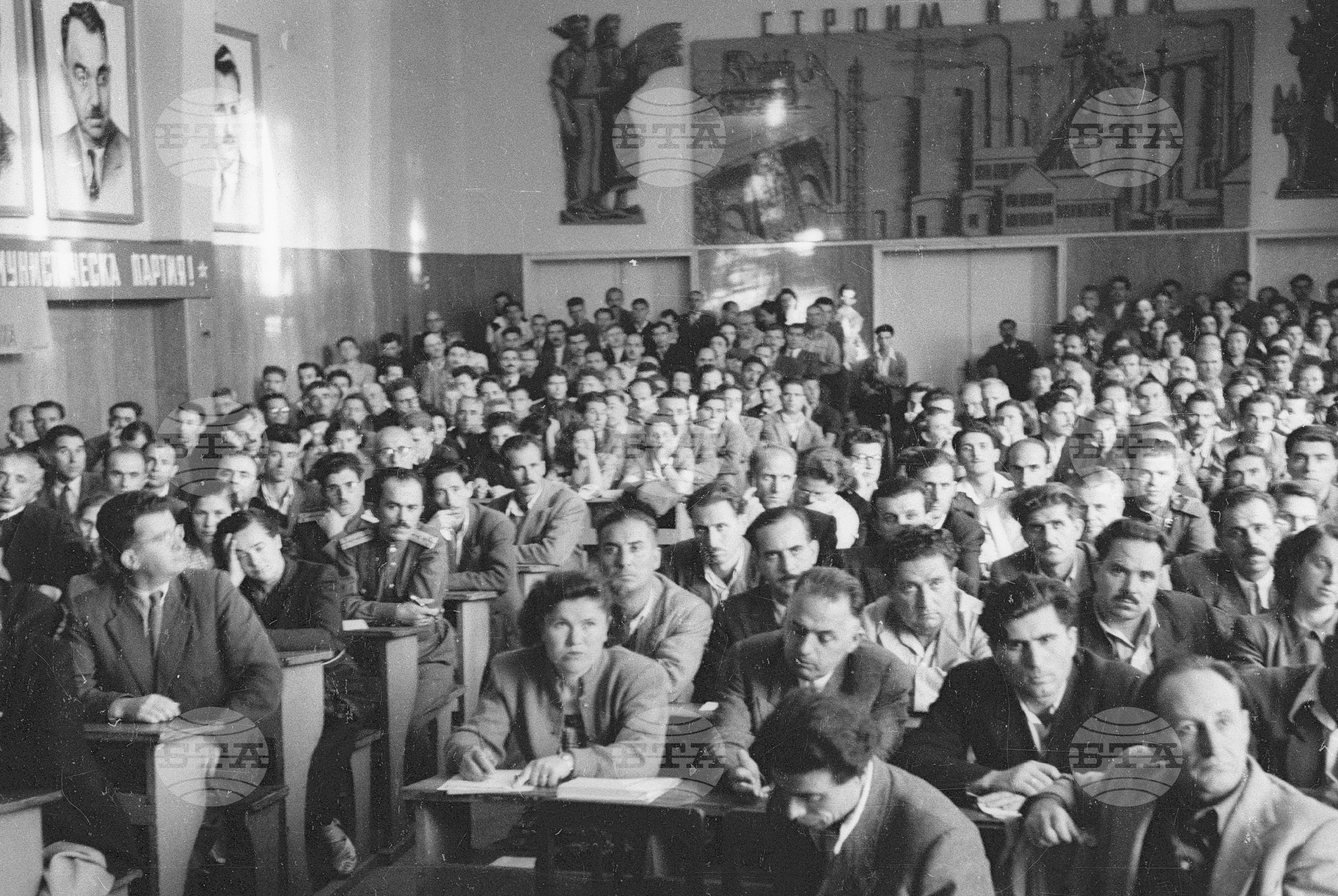 Съветските гости по време на месеца на Съветската дружба, 1951 година - Чекирьов, Скрябин и други