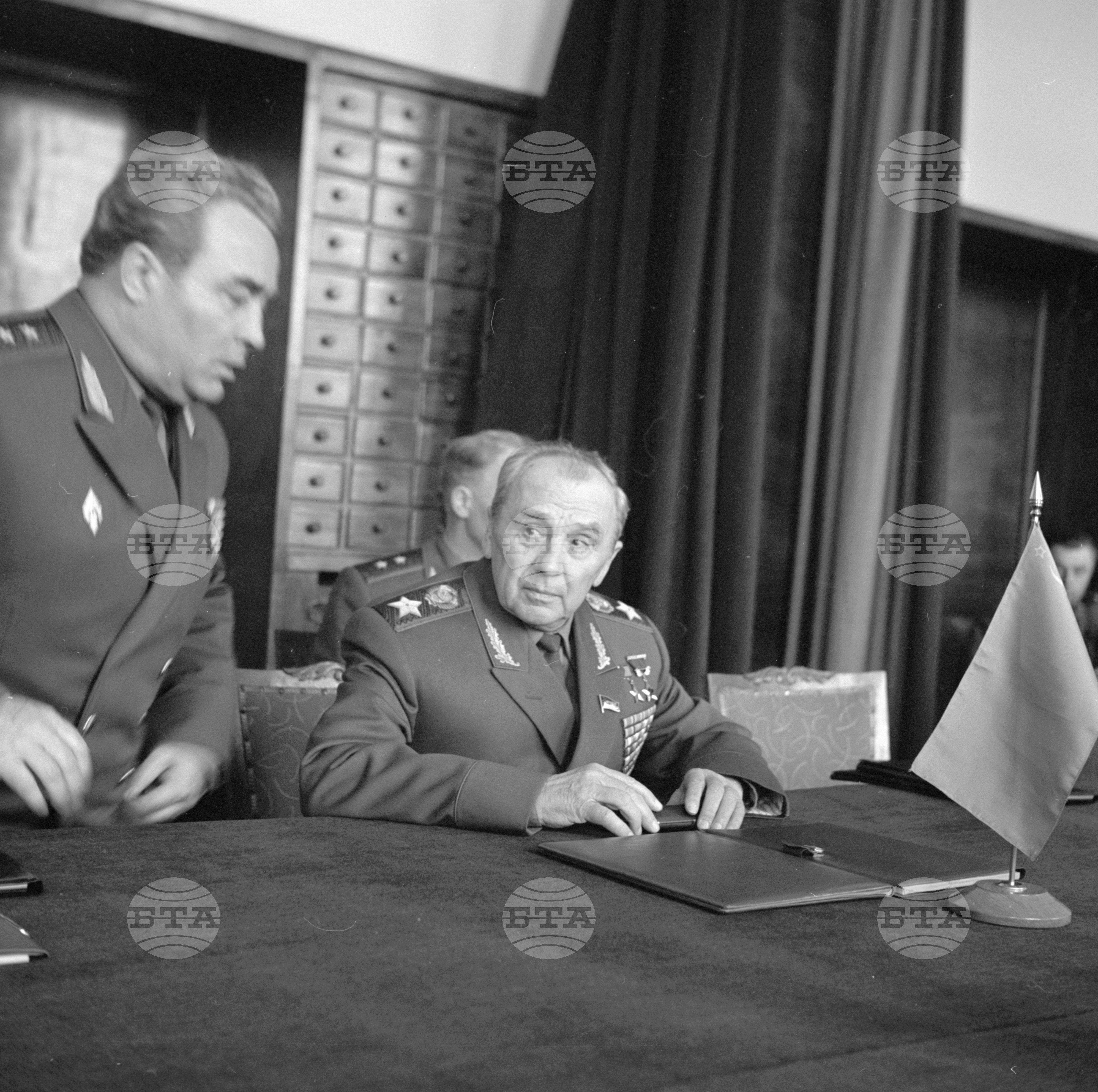 По време на посещението на Маршал Иван Якубовски