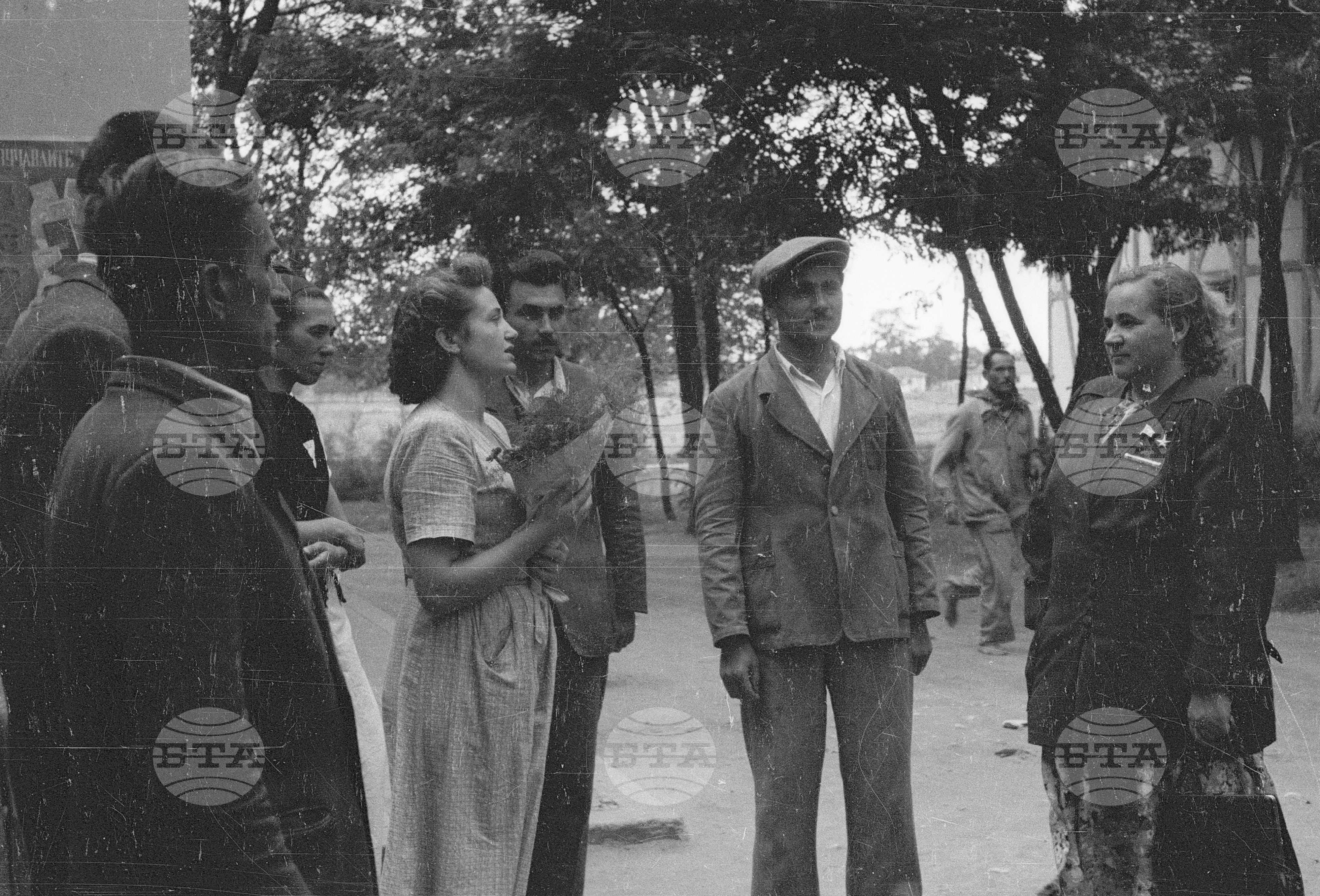 Съветските гости по време на месеца на Съветската дружба, 1951 година - Чекирьов, Скрябин и други
